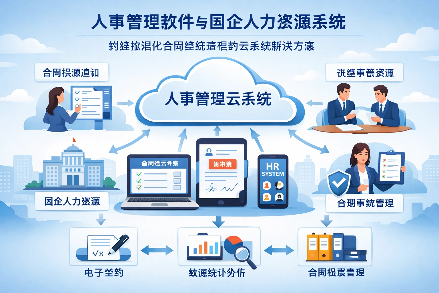 人事管理软件与国企人力资源系统：构建标准化合同续签流程的云系统解决方案