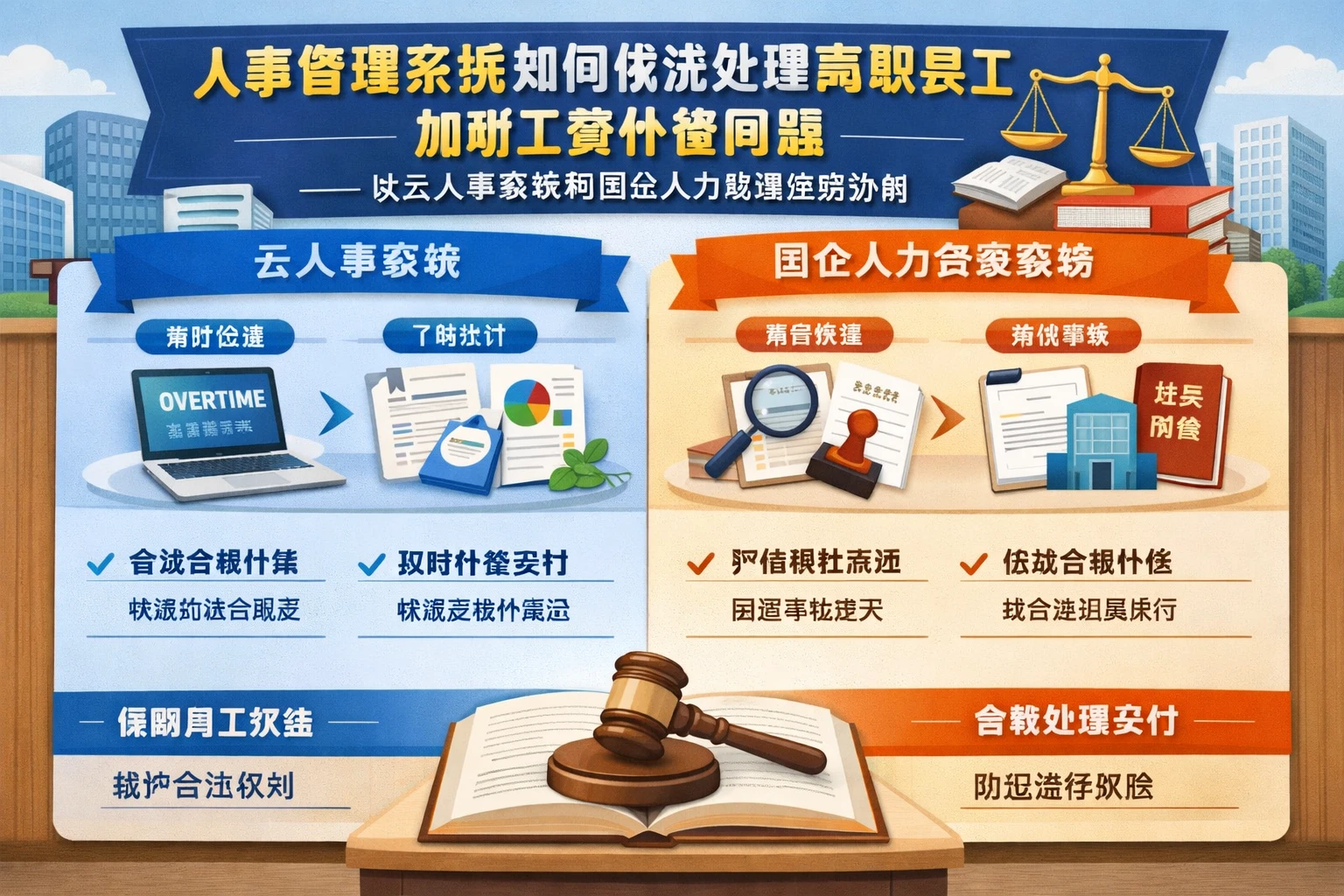 人事管理系统如何依法处理离职员工加班工资补偿问题——以云人事系统和国企人力资源系统为例