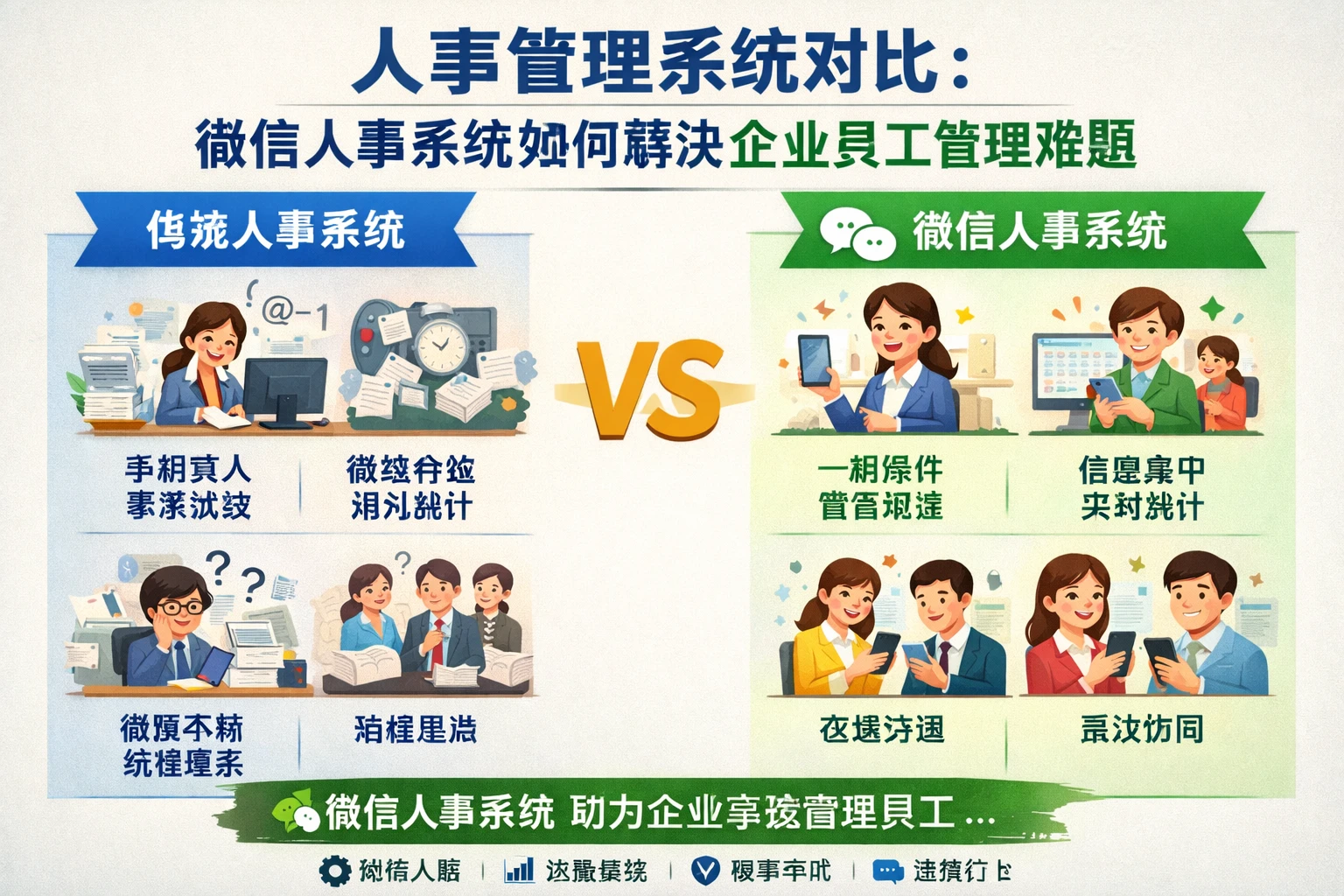人事管理系统对比：微信人事系统如何解决企业员工管理难题