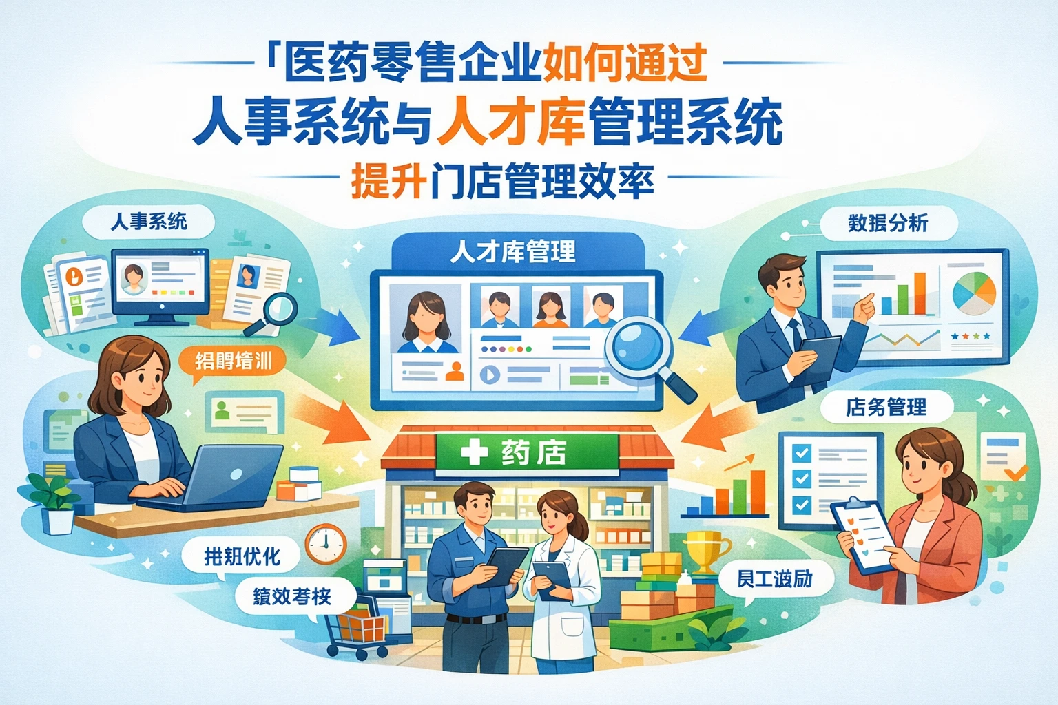 医药零售企业如何通过人事系统与人才库管理系统提升门店管理效率