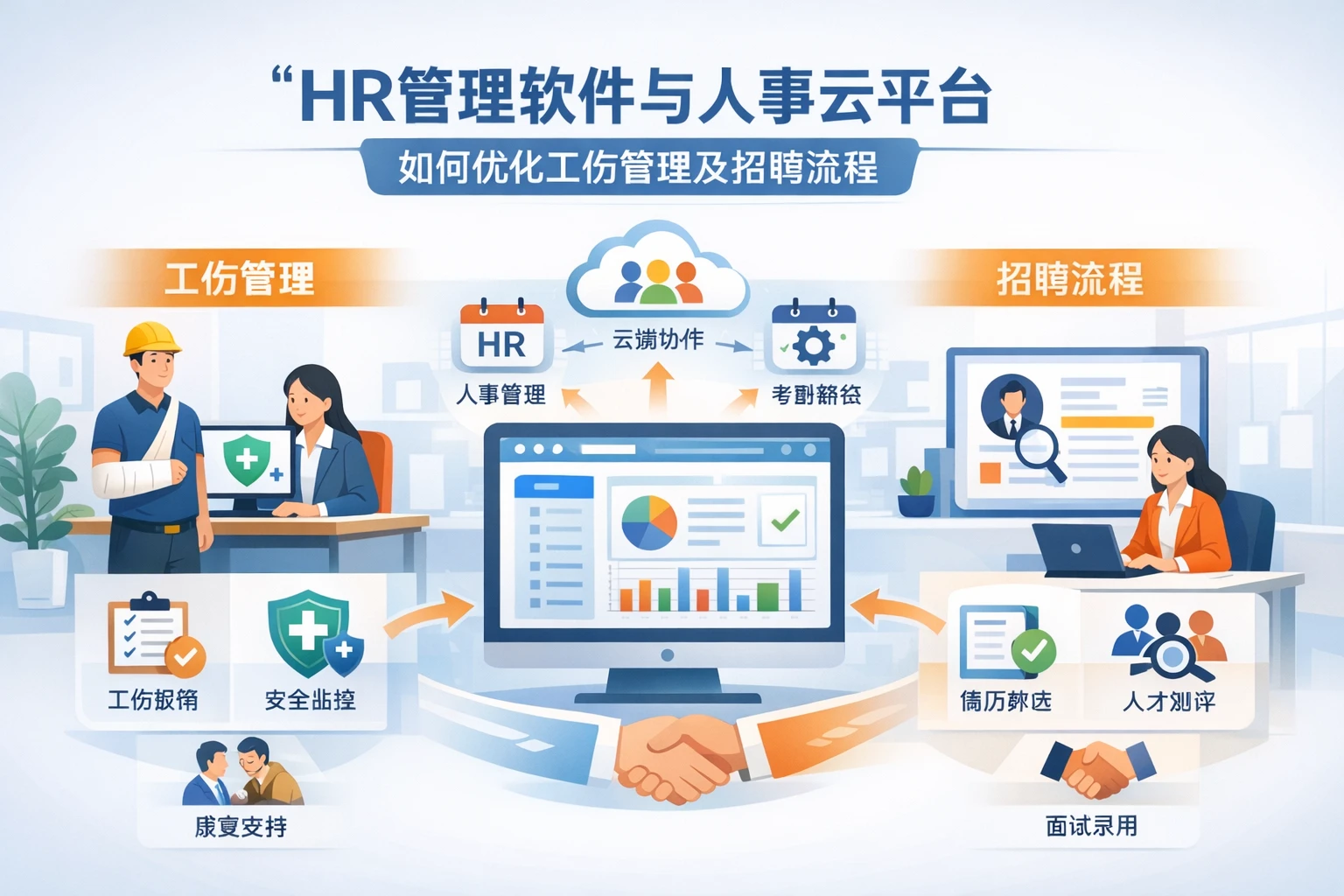 HR管理软件与人事云平台如何优化工伤管理及招聘流程