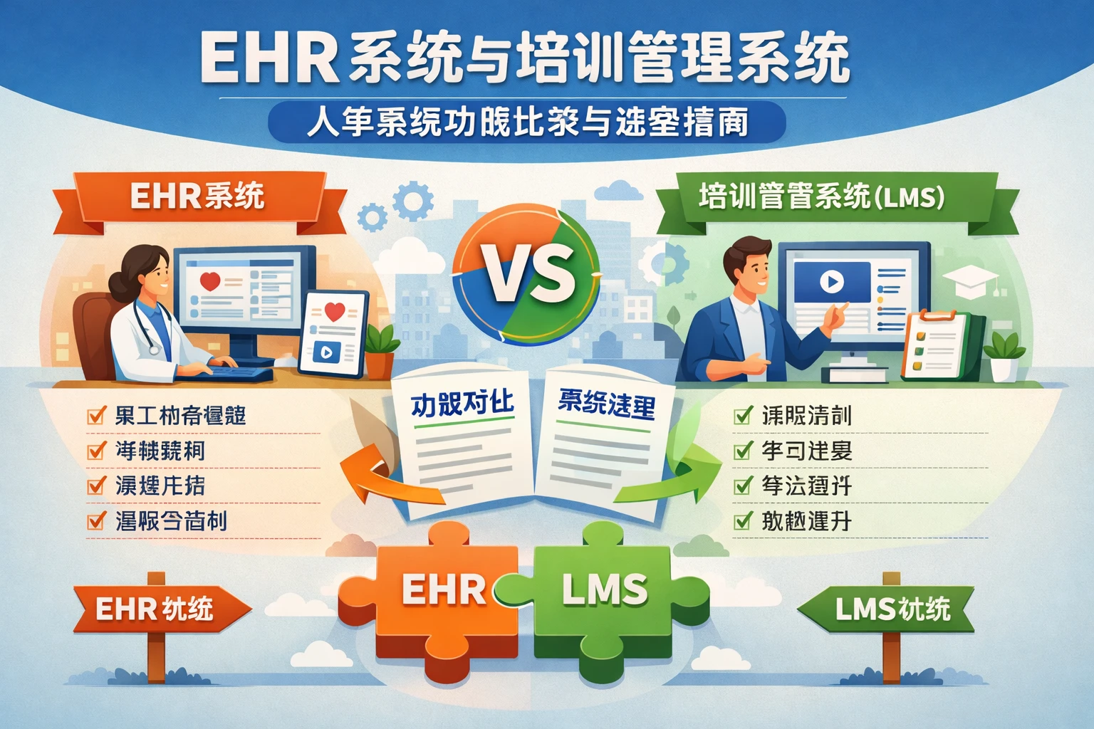 EHR系统与培训管理系统：人事系统功能比较与选型指南