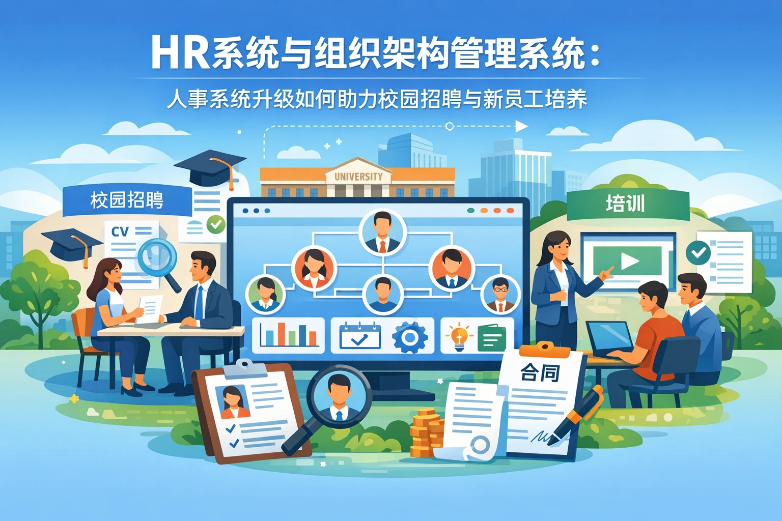 HR系统与组织架构管理系统：人事系统升级如何助力校园招聘与新员工培养