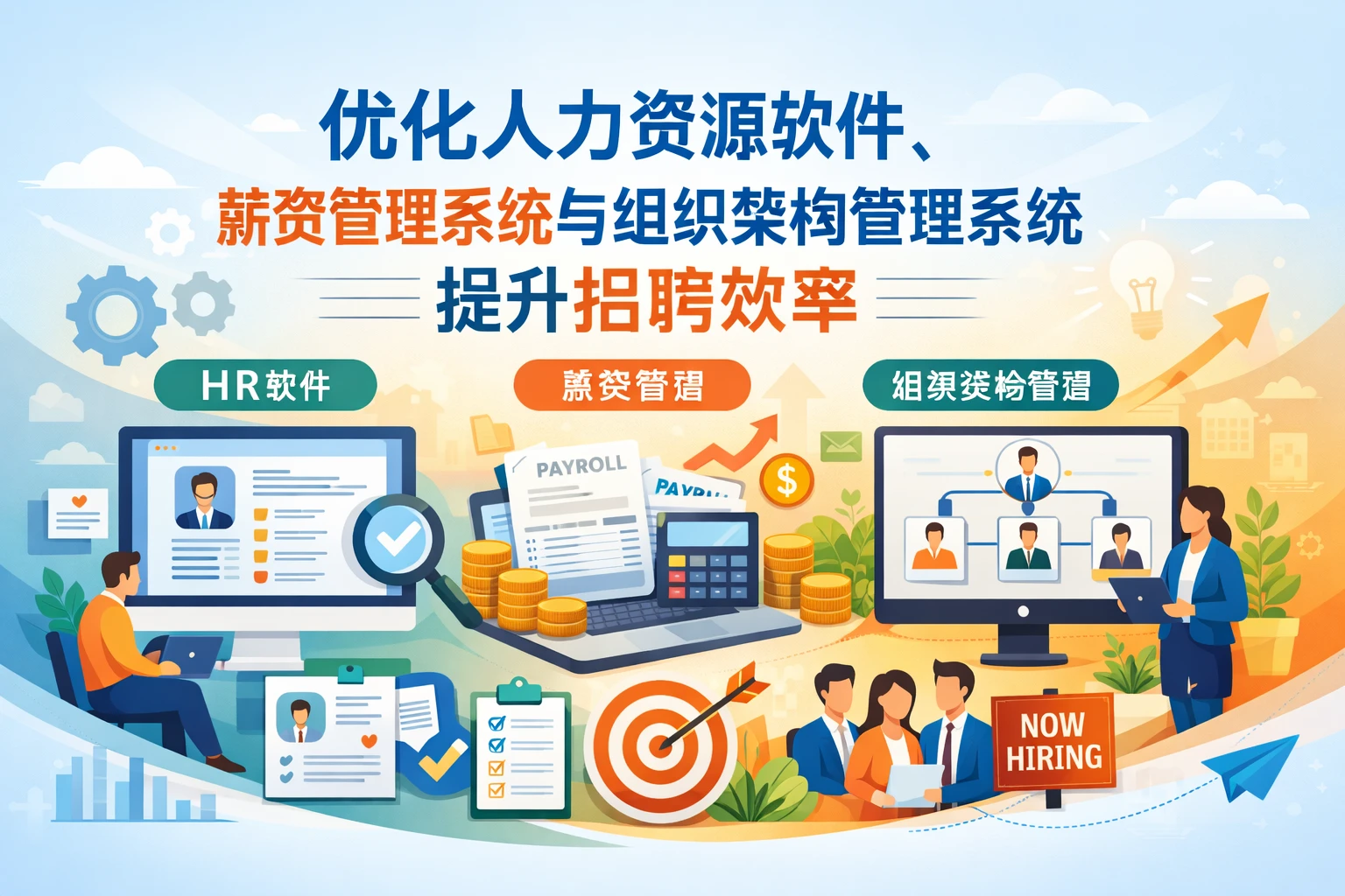 优化人力资源软件、薪资管理系统与组织架构管理系统提升招聘效率