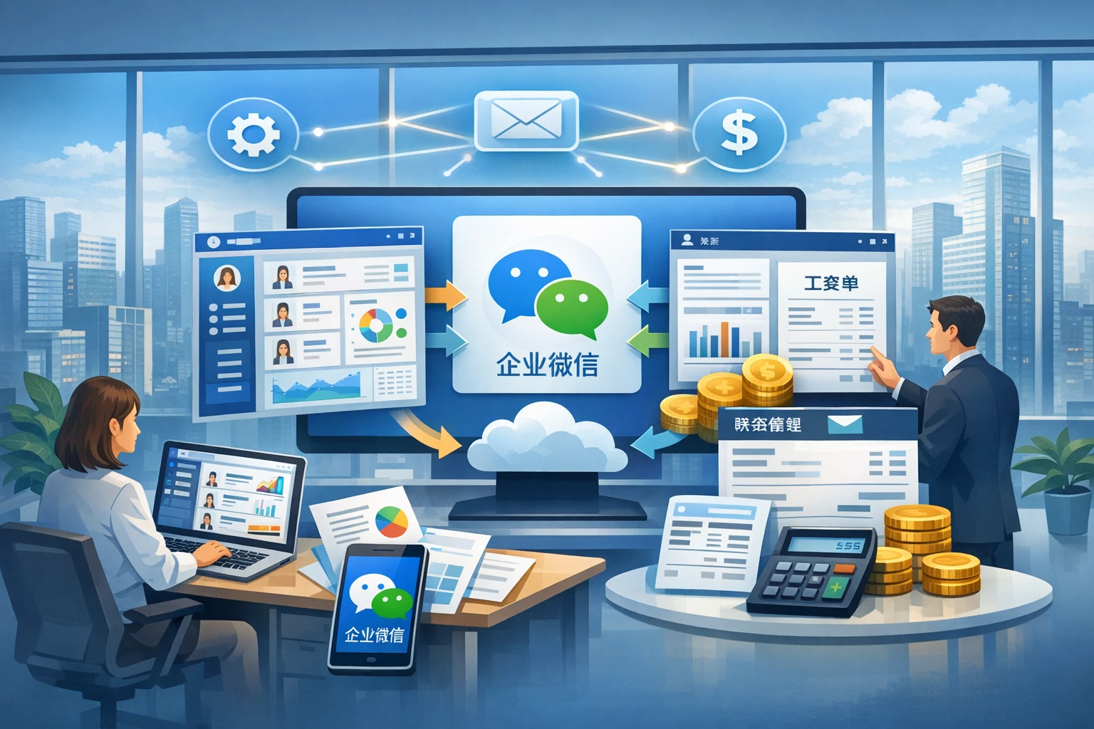 现代企业高效管理：HR管理软件、企业微信人事系统与薪资管理系统的整合之道