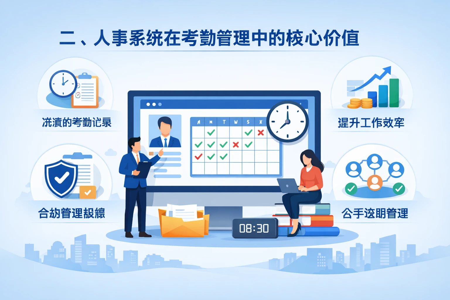 二、人事系统在考勤管理中的核心价值