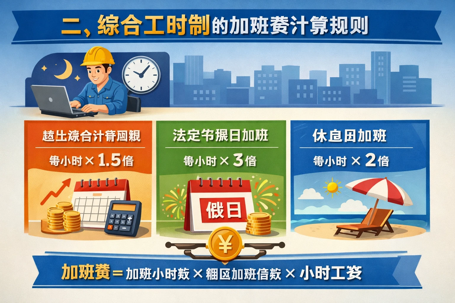 二、综合工时制的加班费计算规则