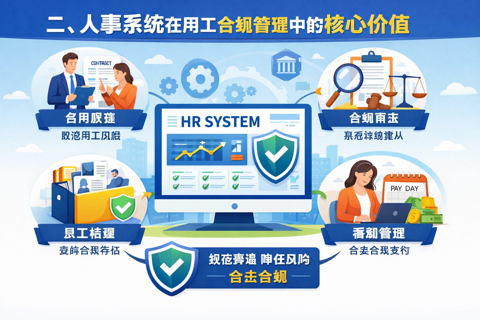 二、人事系统在用工合规管理中的核心价值