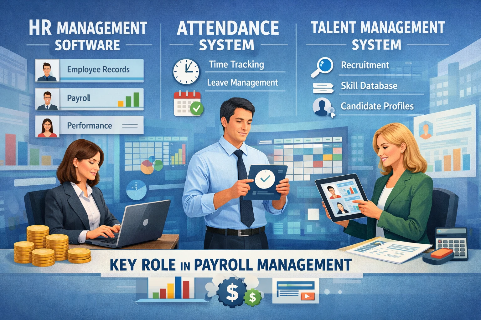 人事管理软件、考勤系统与人才库管理系统在现代企业薪酬管理中的关键作用