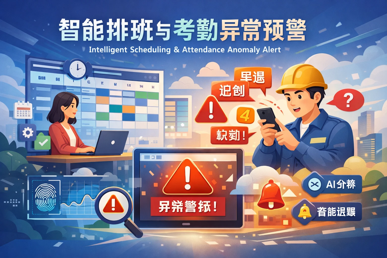 智能排班与考勤异常预警