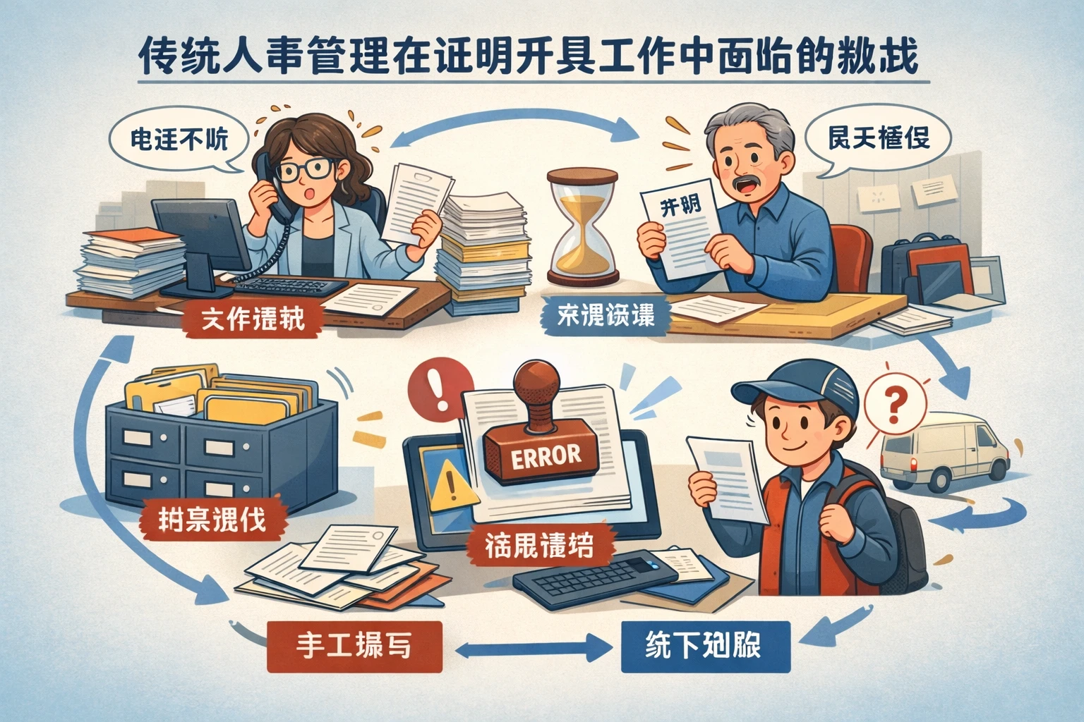 传统人事管理在证明开具工作中面临的挑战