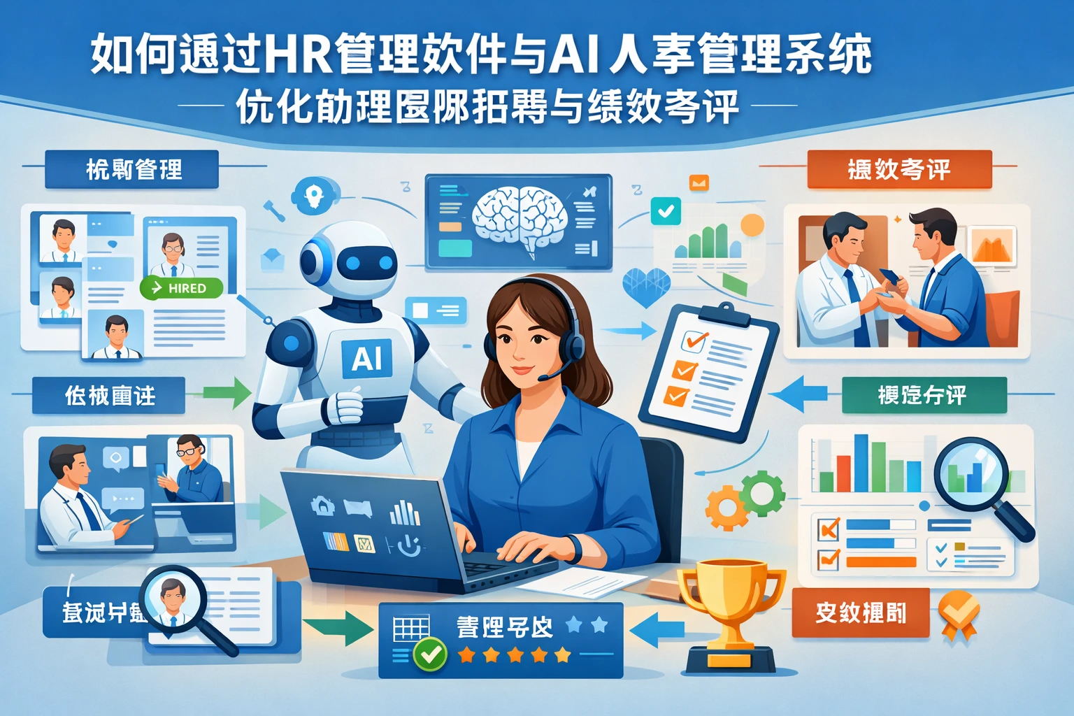 如何通过HR管理软件与AI人事管理系统优化助理医师招聘与绩效考评