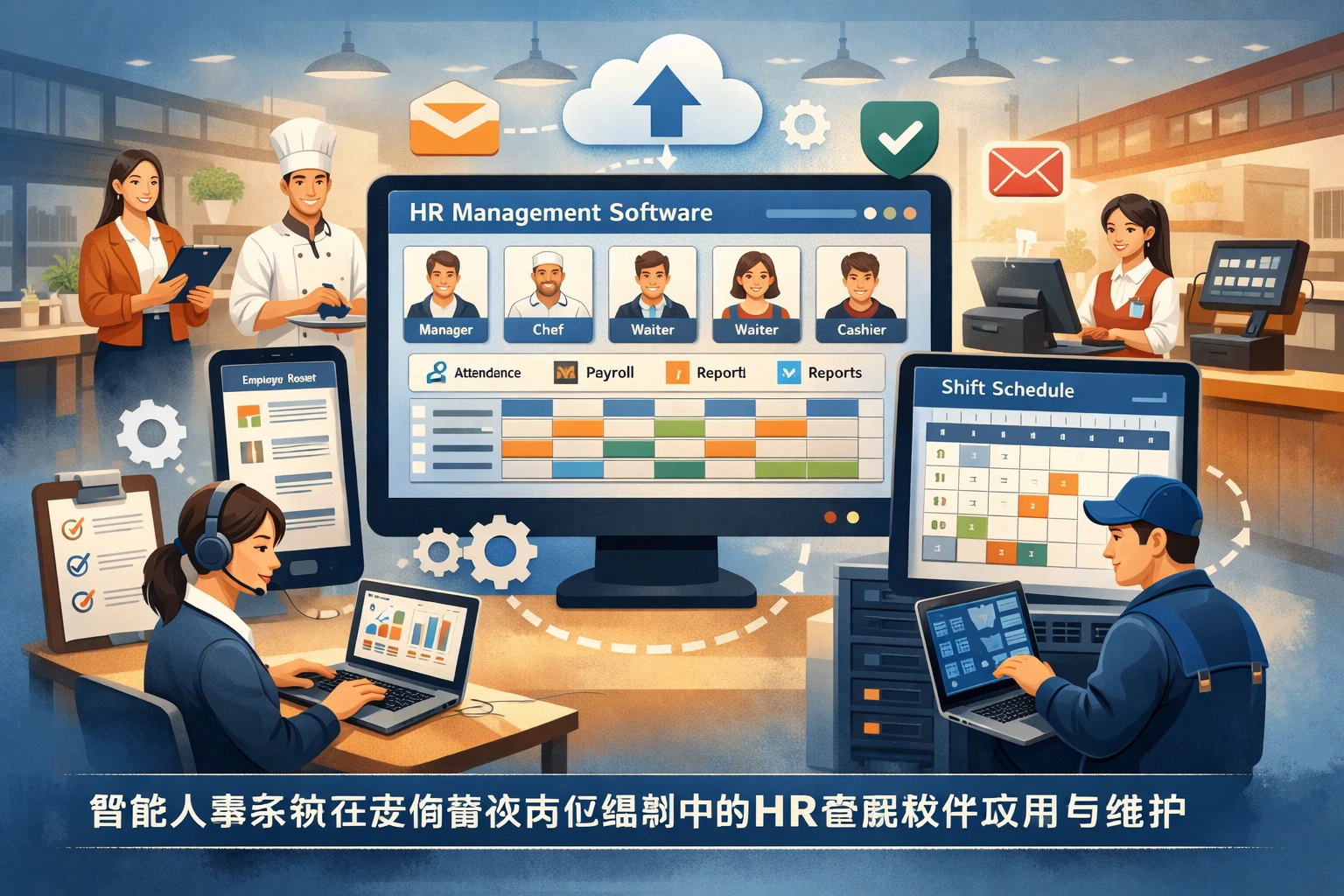 智能人事系统在连锁餐饮岗位编制中的HR管理软件应用与维护