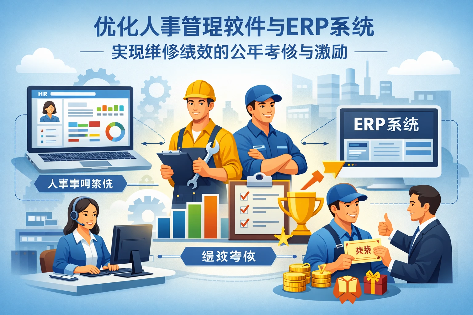 优化人事管理软件与ERP系统:实现维修绩效的公平考核与激励