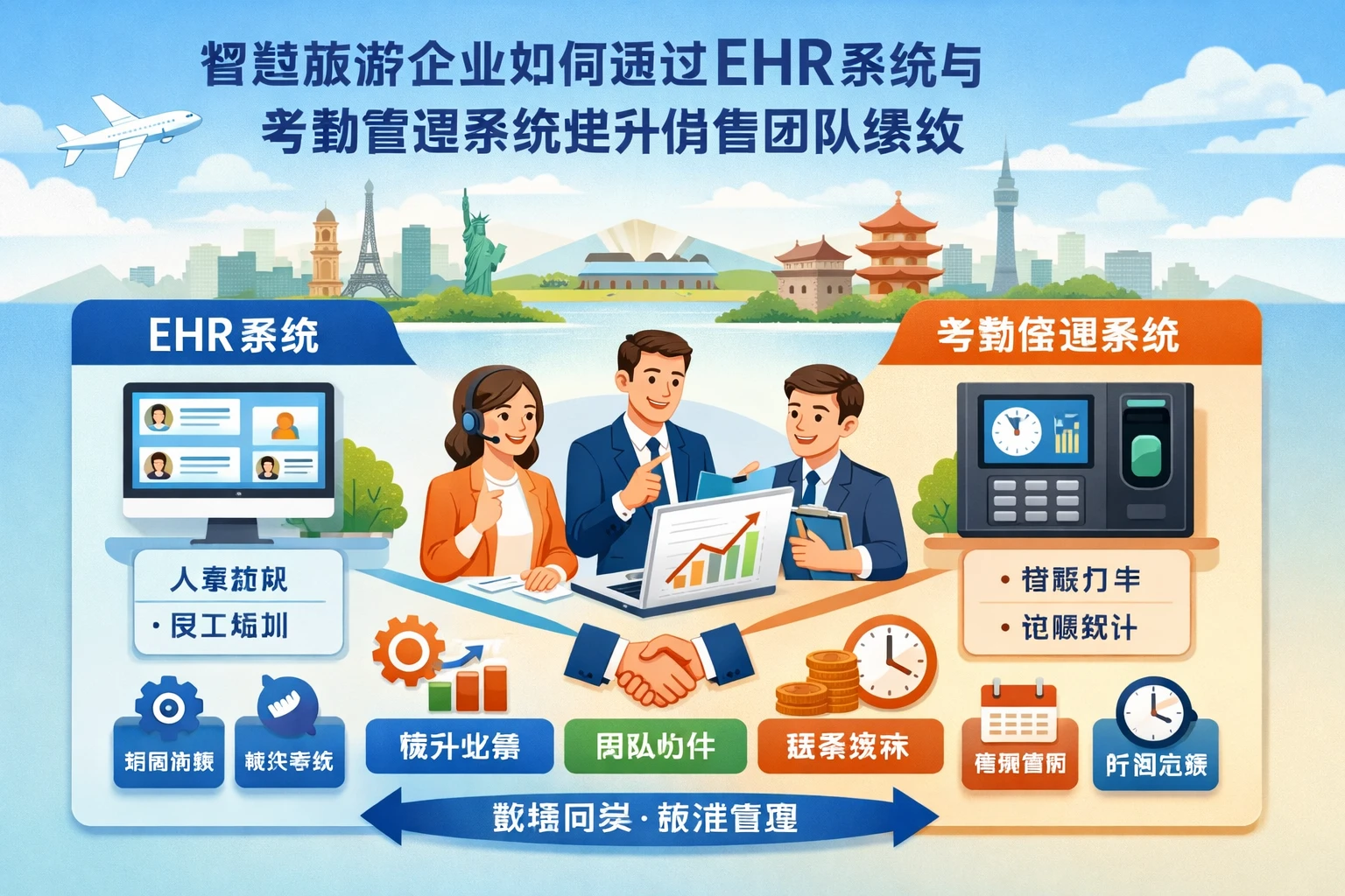 智慧旅游企业如何通过EHR系统与考勤管理系统提升销售团队绩效