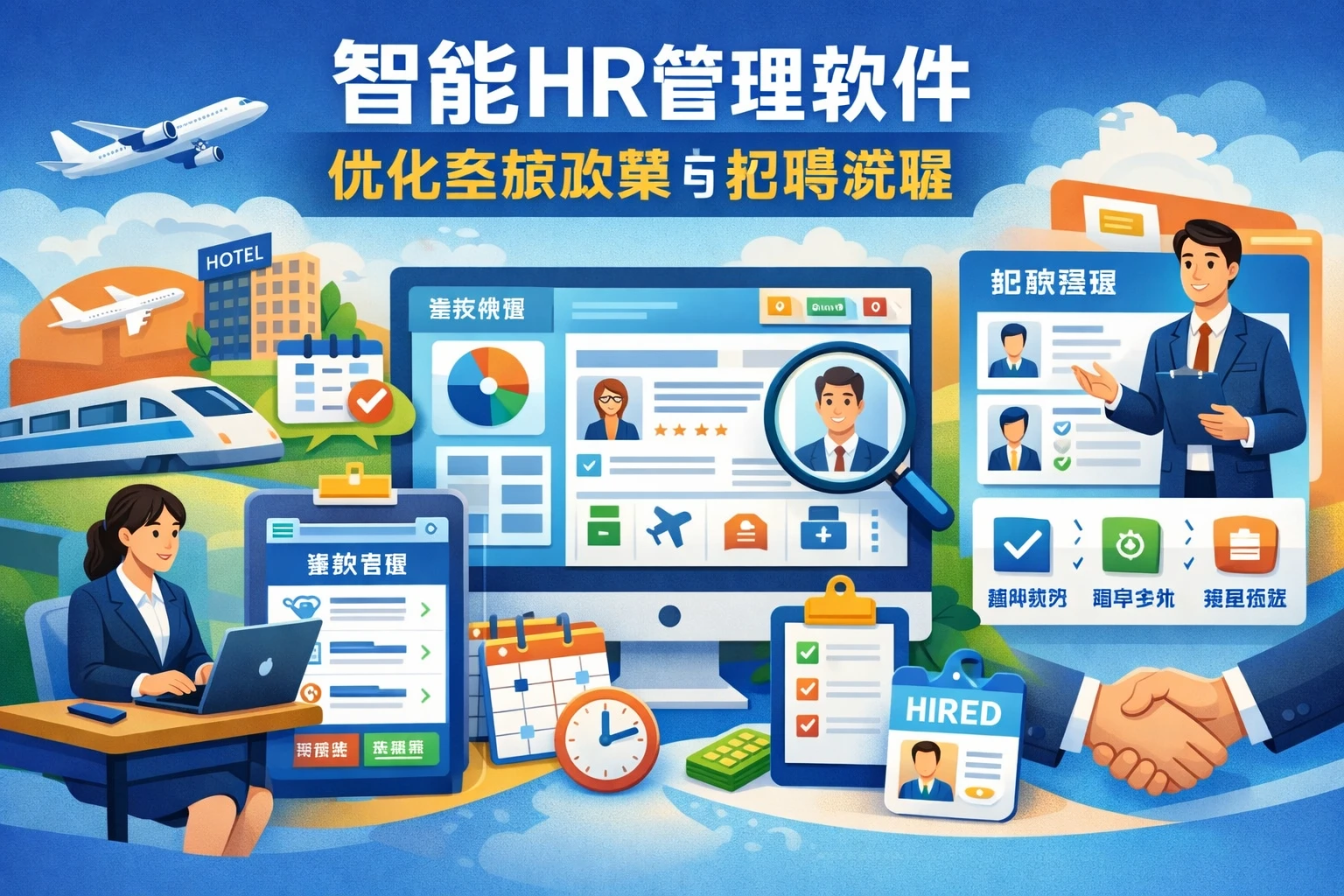 智能HR管理软件如何通过人事系统升级优化差旅政策与招聘流程