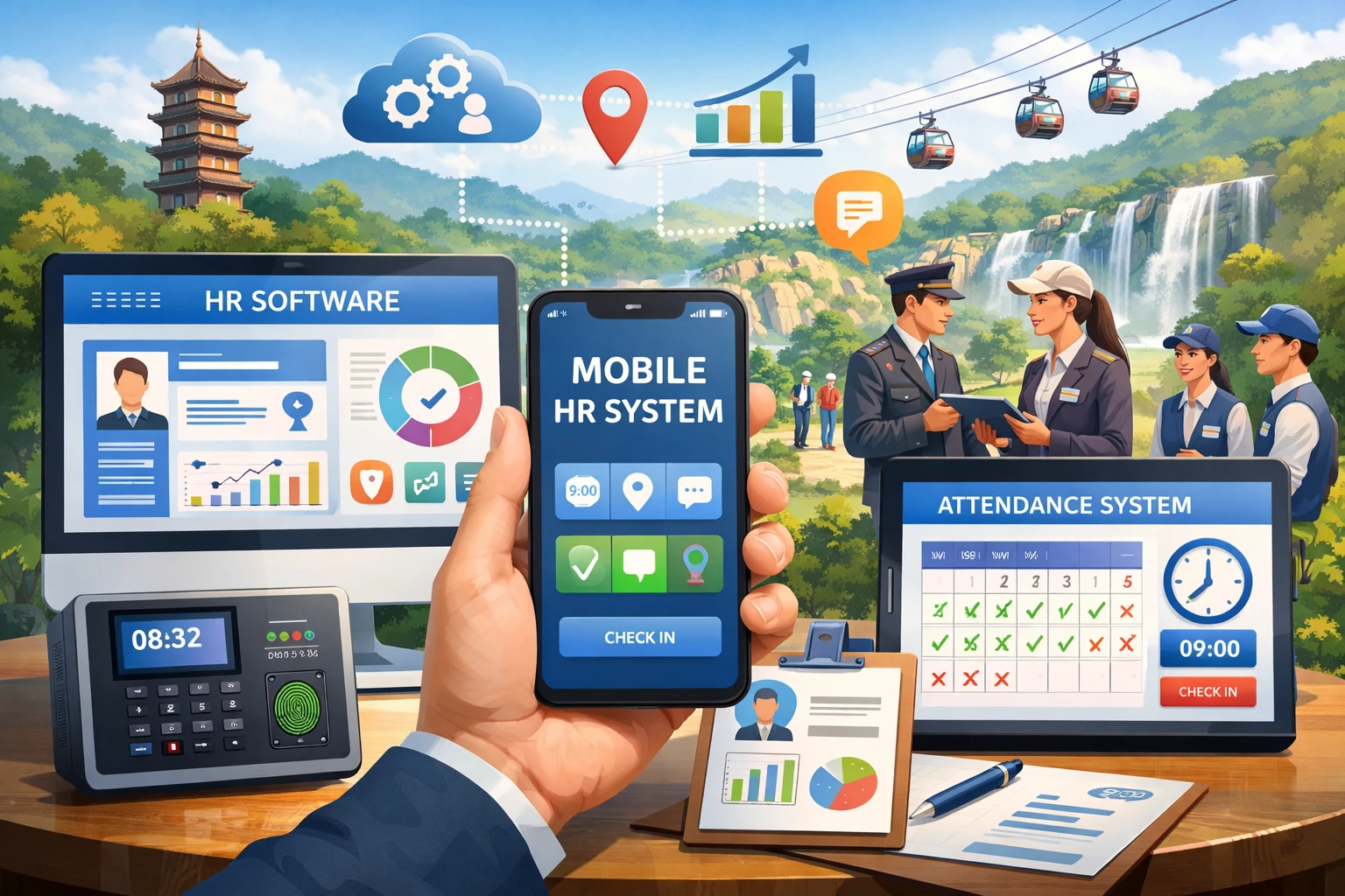 人力资源软件、移动人事系统与考勤系统在景区人力资源管理中的核心价值与应用策略