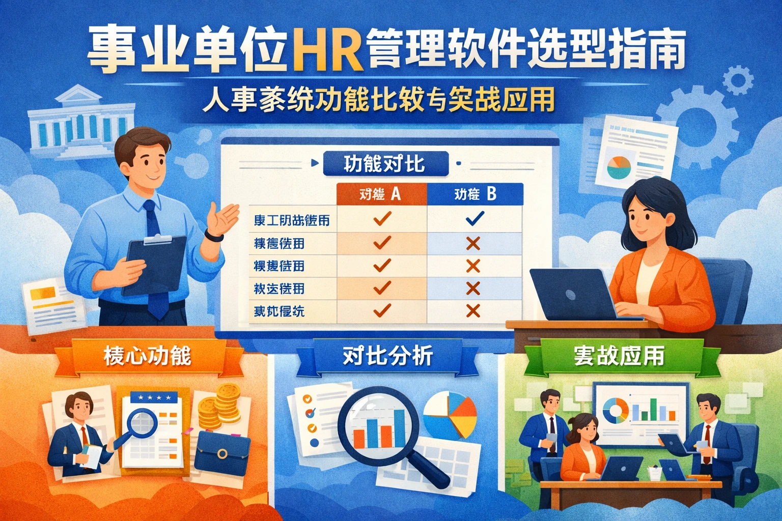事业单位HR管理软件选型指南：人事系统功能比较与实战应用