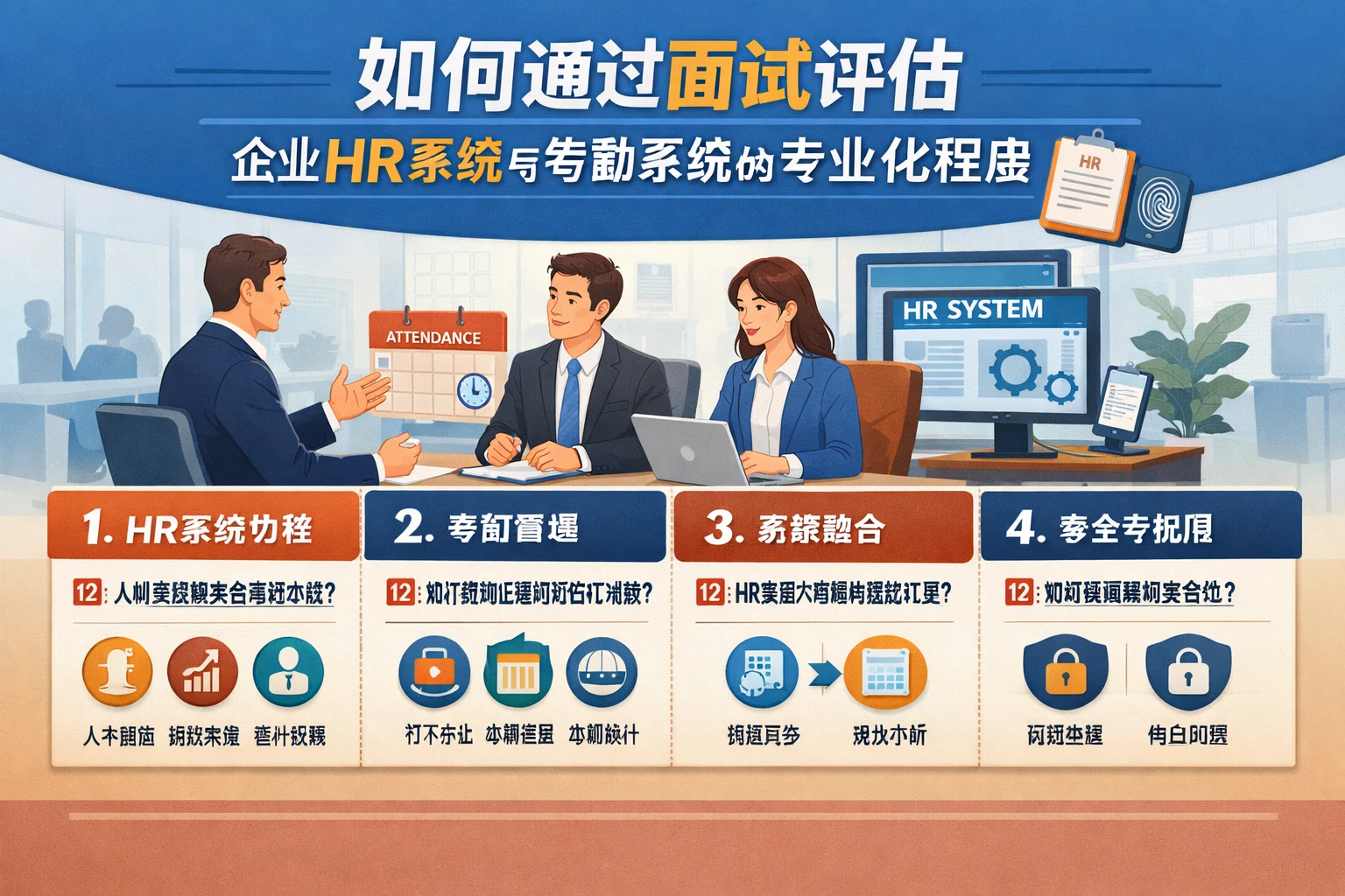 如何通过面试评估企业HR系统与考勤系统的专业化程度