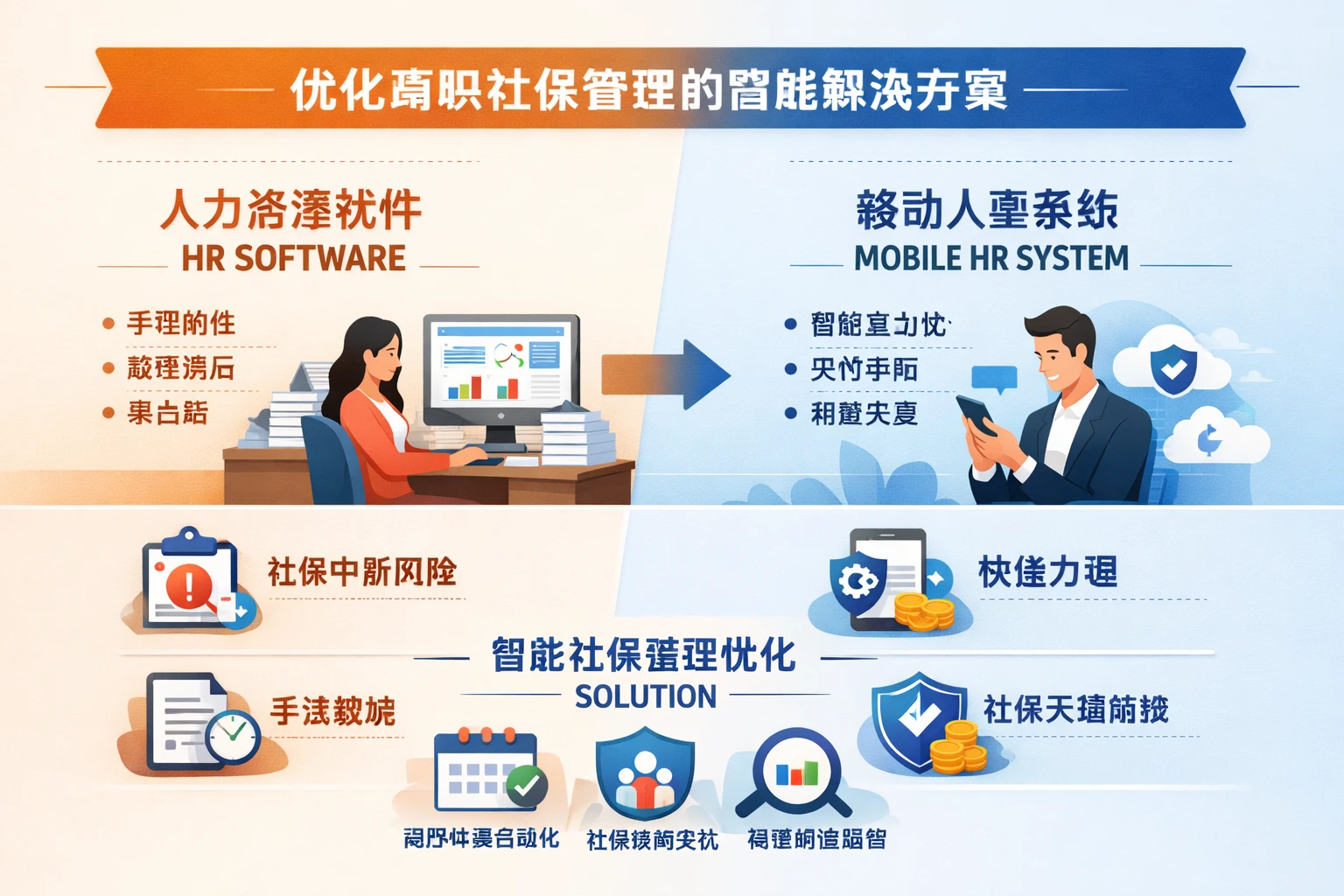 人力资源软件与移动人事系统对比：优化离职社保管理的智能解决方案