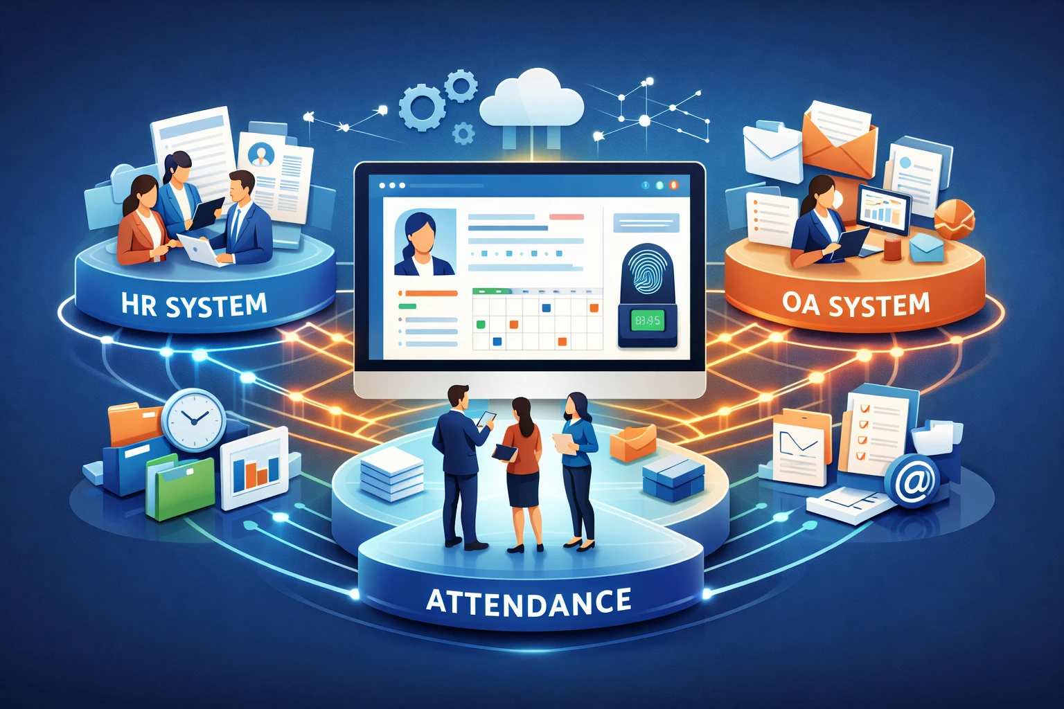 人力资源系统、考勤系统与人事OA一体化系统的整合应用