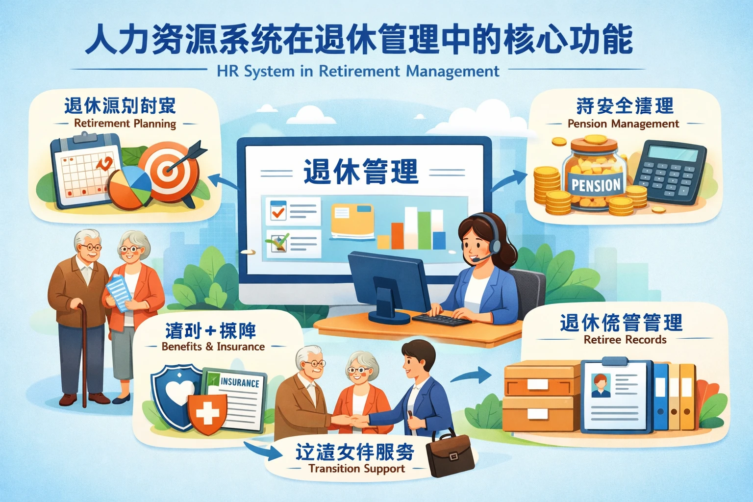 人力资源系统在退休管理中的核心功能