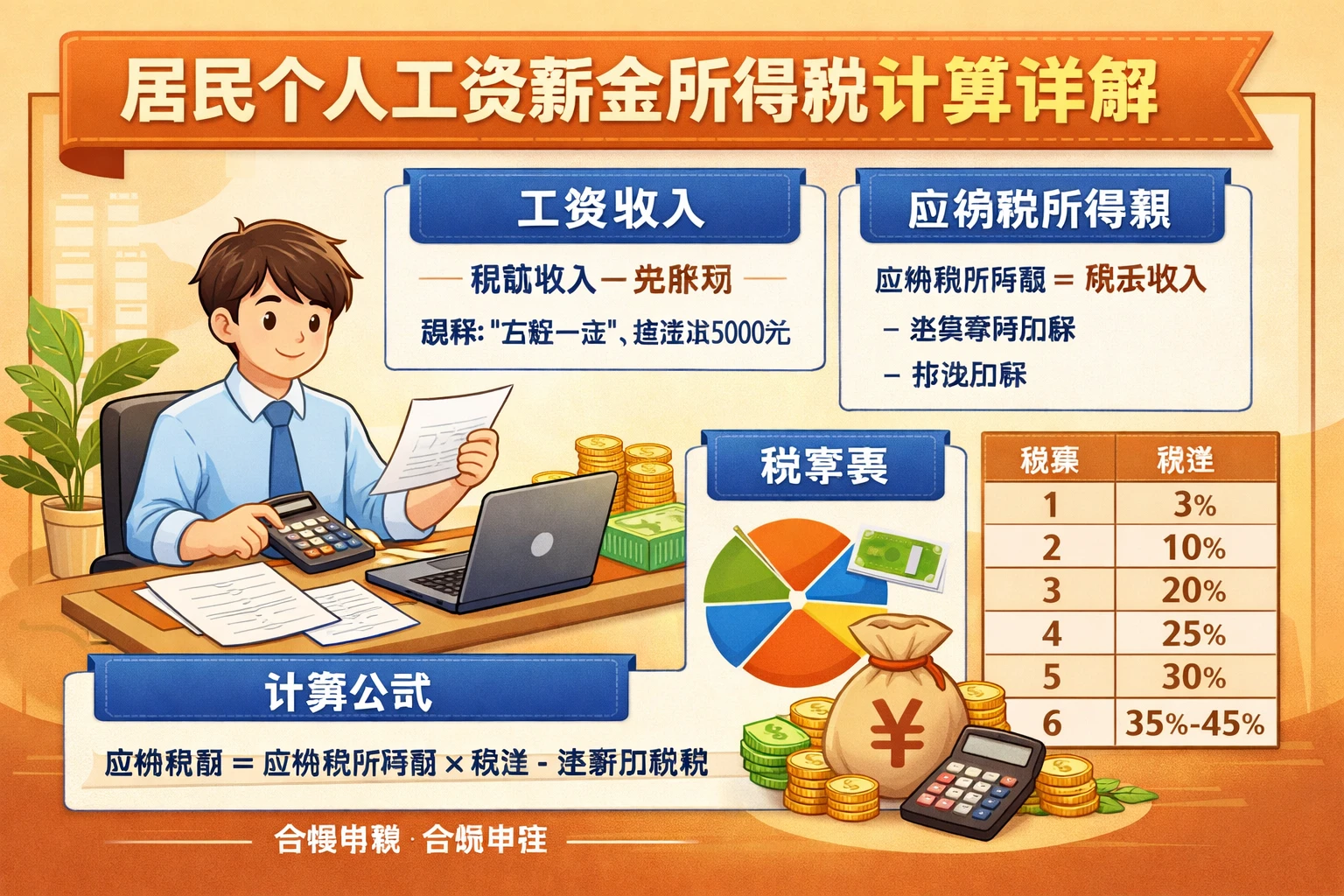 居民个人工资薪金所得税计算详解