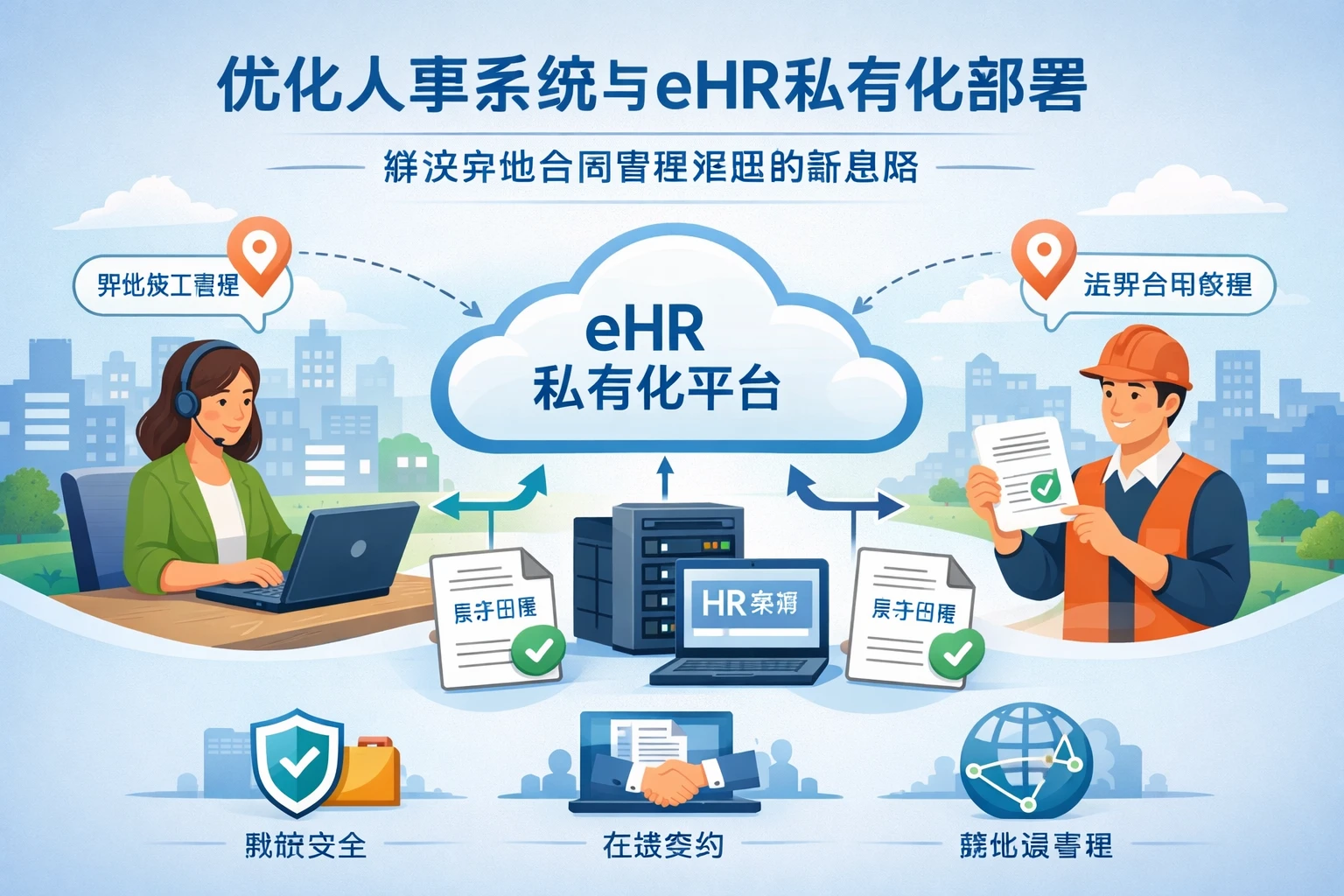 优化人事系统与eHR私有化部署：解决异地合同管理难题的新思路