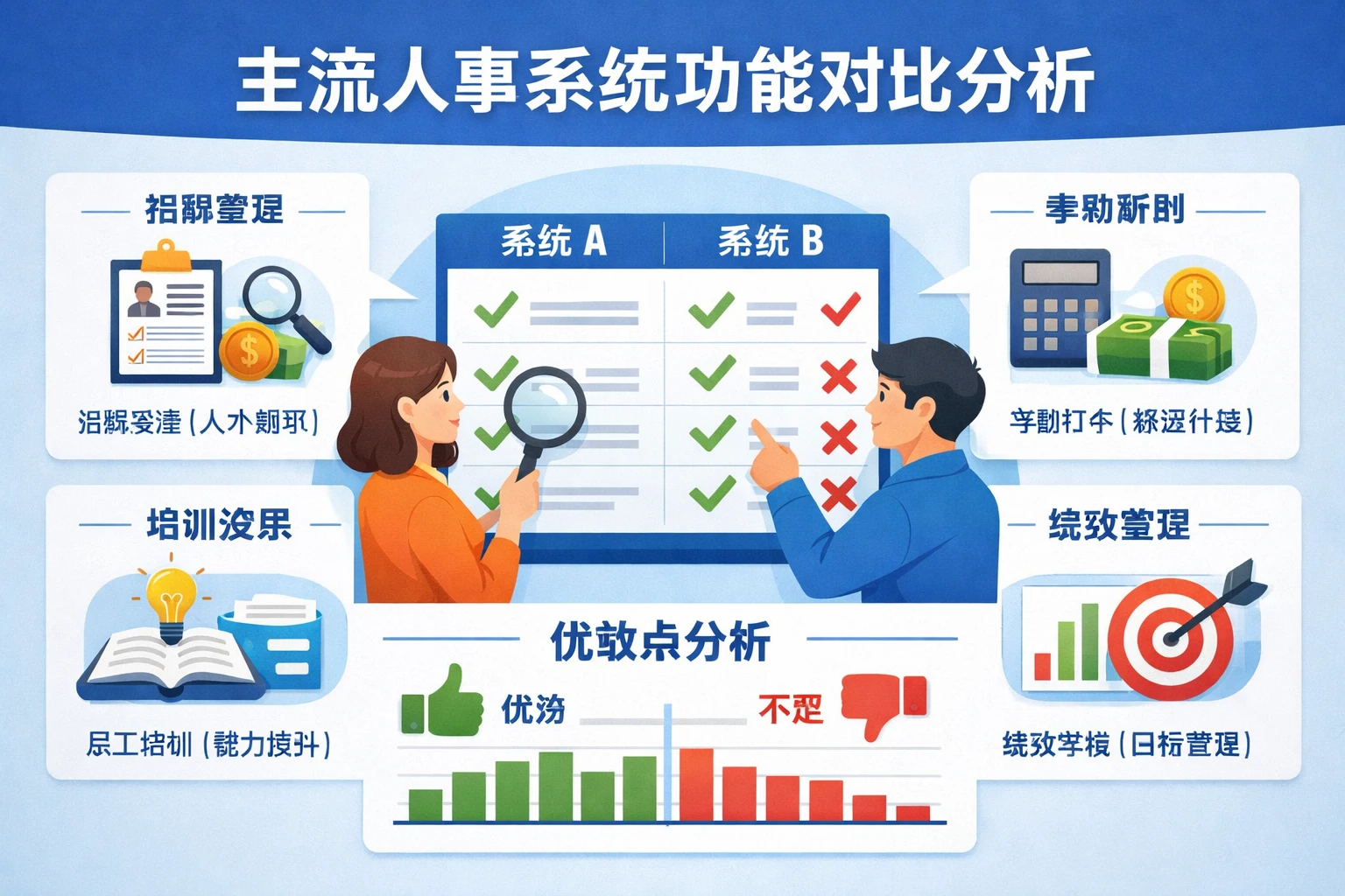 主流人事系统功能对比分析