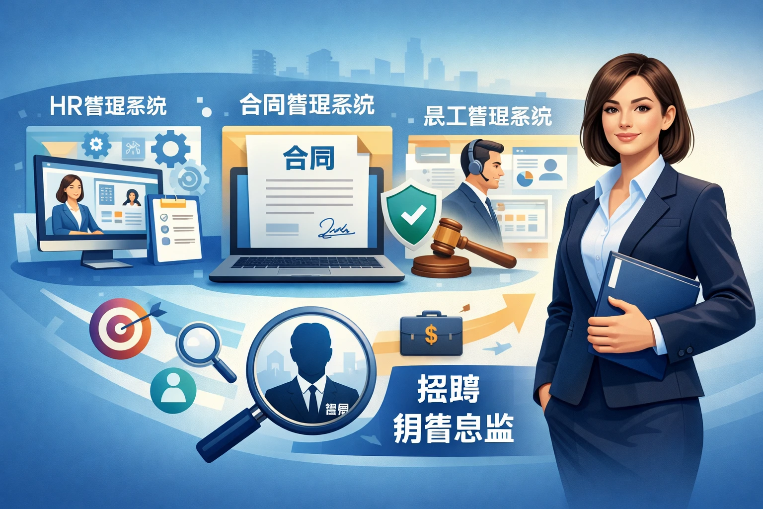 优化HR管理软件、劳动合同管理系统与员工管理系统，高效招聘销售总监