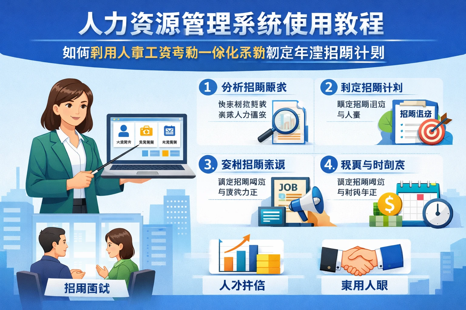 人力资源管理系统使用教程：如何利用人事工资考勤一体化系统制定年度招聘计划