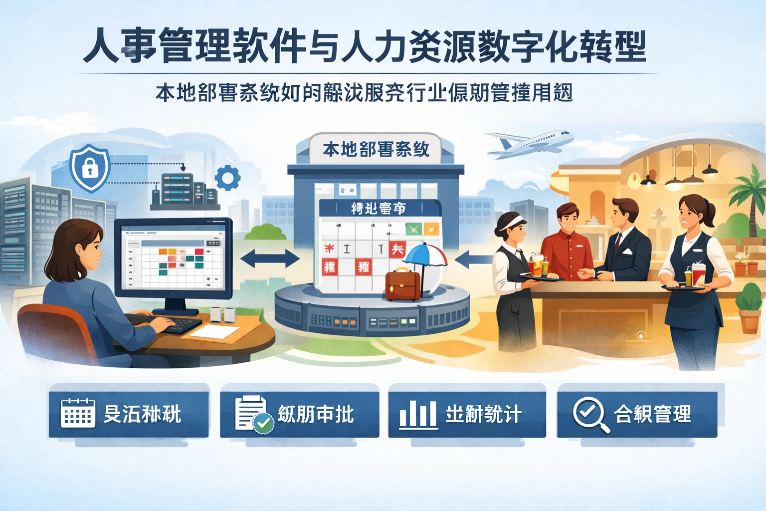 人事管理软件与人力资源数字化转型：本地部署系统如何解决服务行业假期管理难题