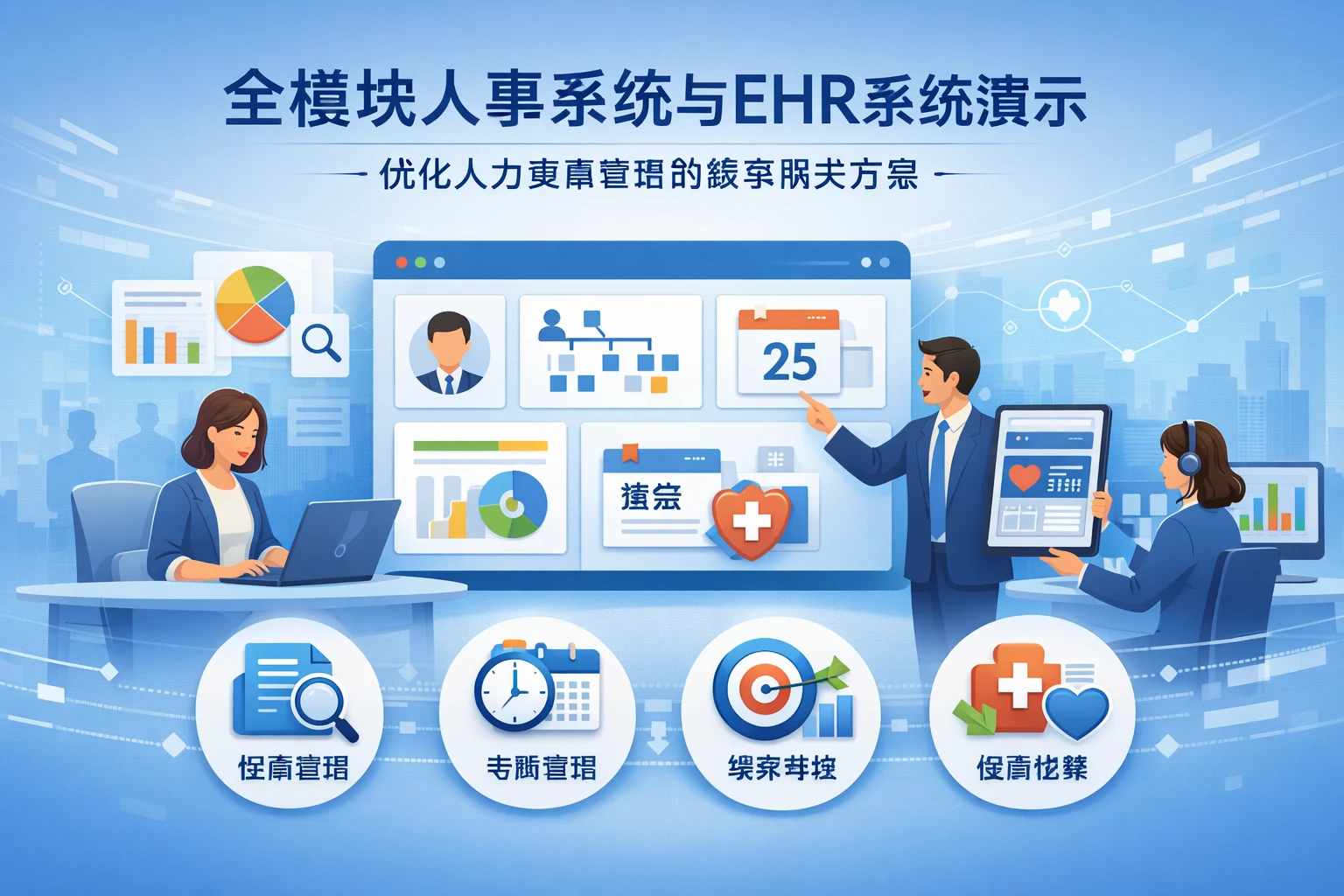 全模块人事系统与EHR系统演示:优化人力资源管理的数字解决方案