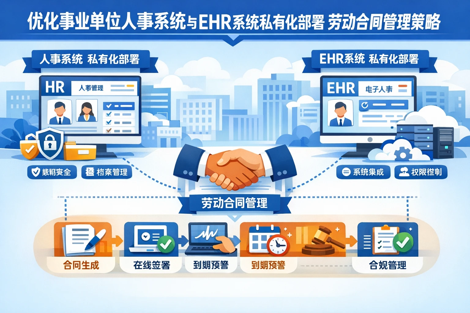 优化事业单位人事系统与EHR系统私有化部署的劳动合同管理策略