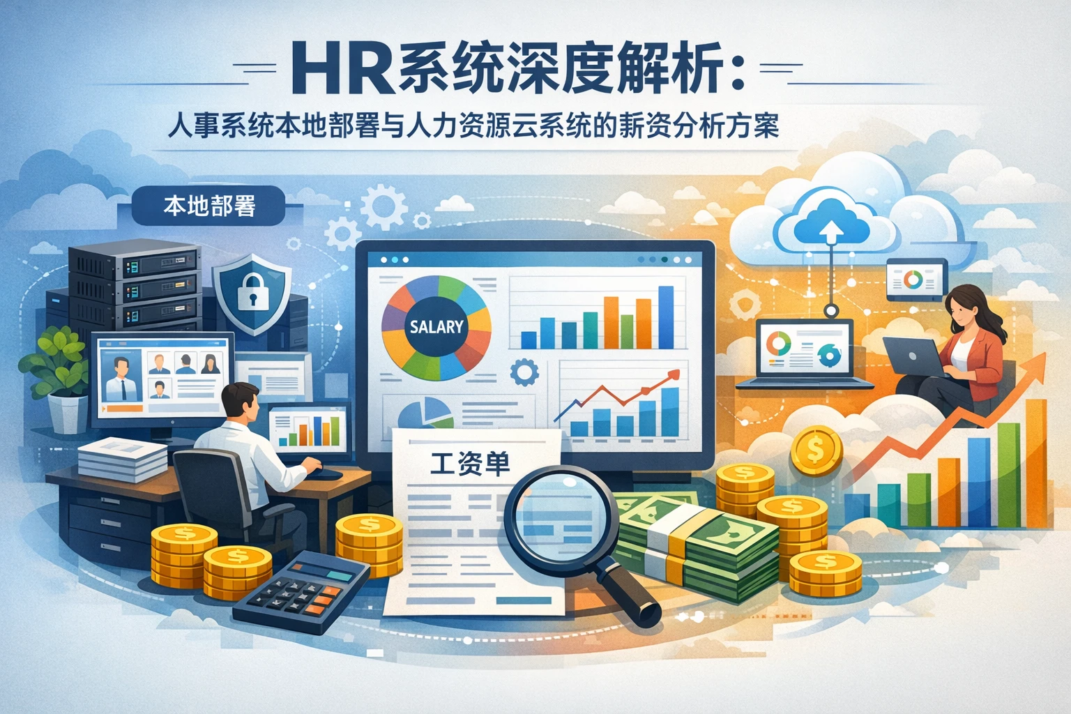 HR系统深度解析：人事系统本地部署与人力资源云系统的薪资分析方案