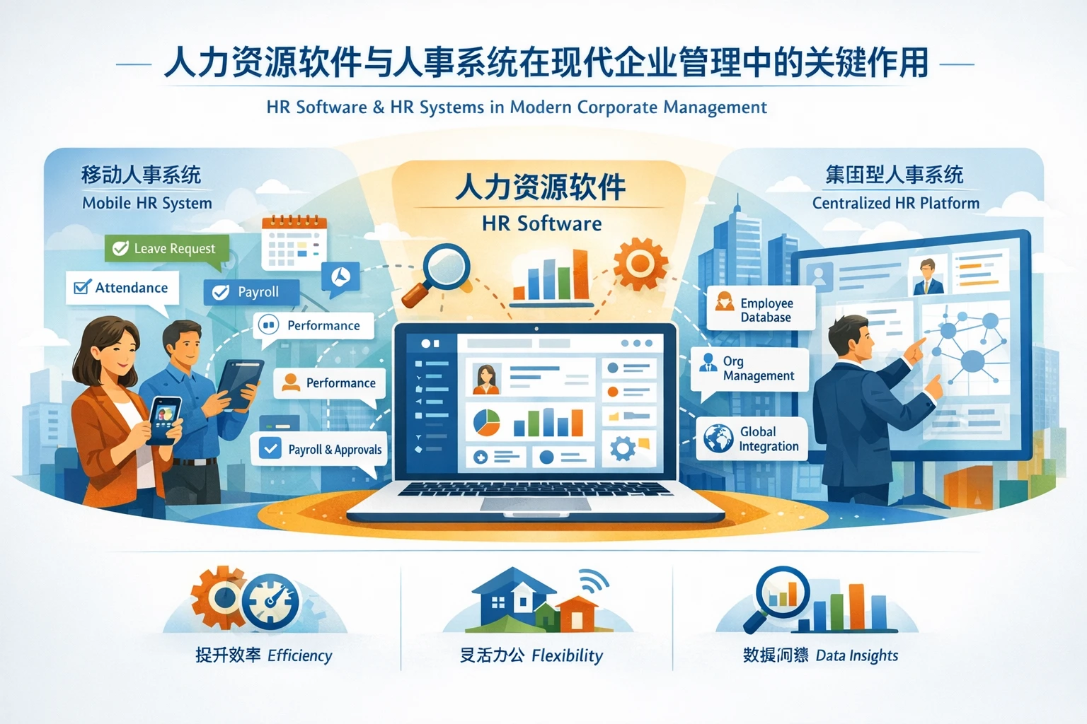人力资源软件、移动人事系统与集团型人事系统在现代企业管理中的关键作用