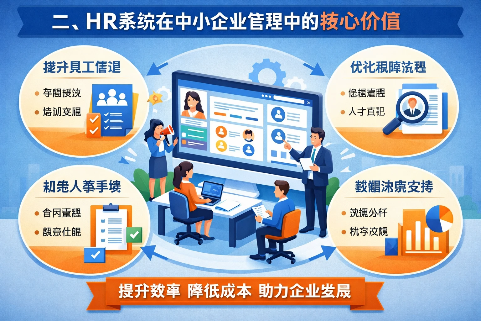 二、HR系统在中小企业管理中的核心价值