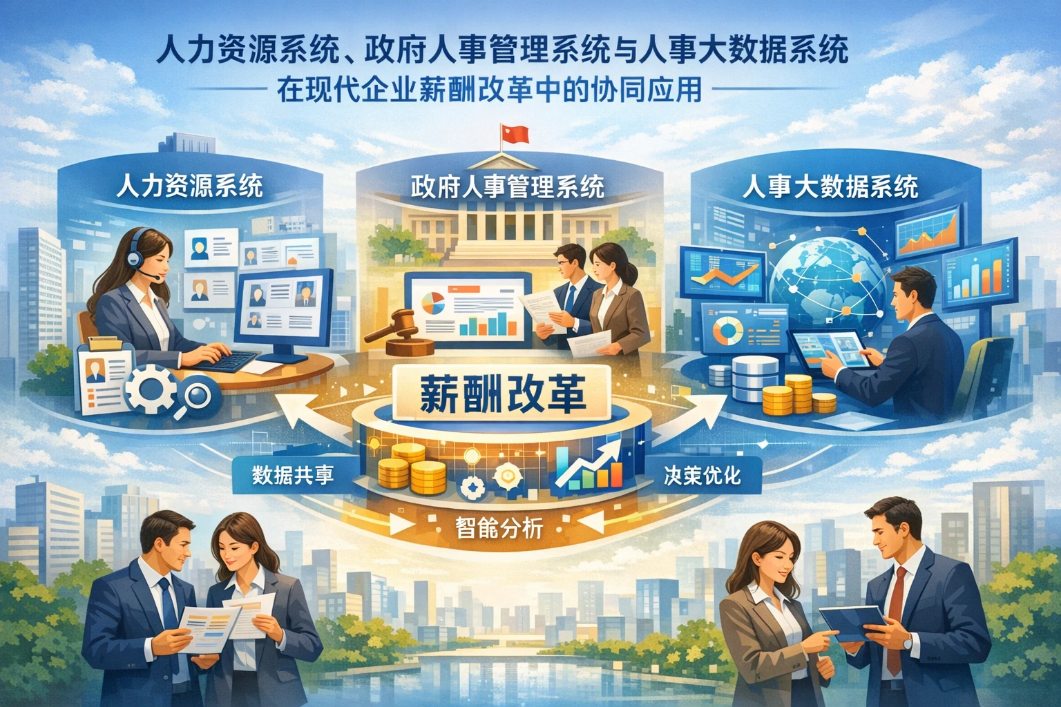人力资源系统、政府人事管理系统与人事大数据系统在现代企业薪酬改革中的协同应用