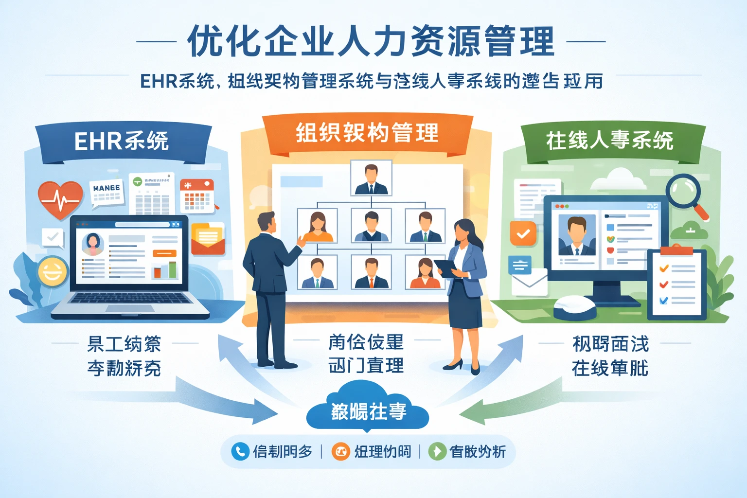 优化企业人力资源管理：EHR系统、组织架构管理系统与在线人事系统的整合应用