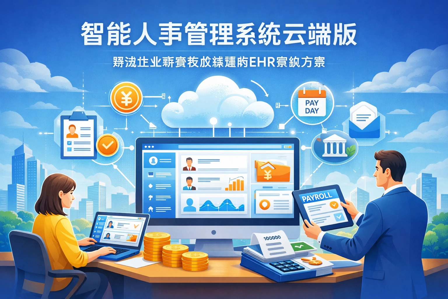 智能人事管理系统云端版：解决企业薪资发放难题的EHR系统方案