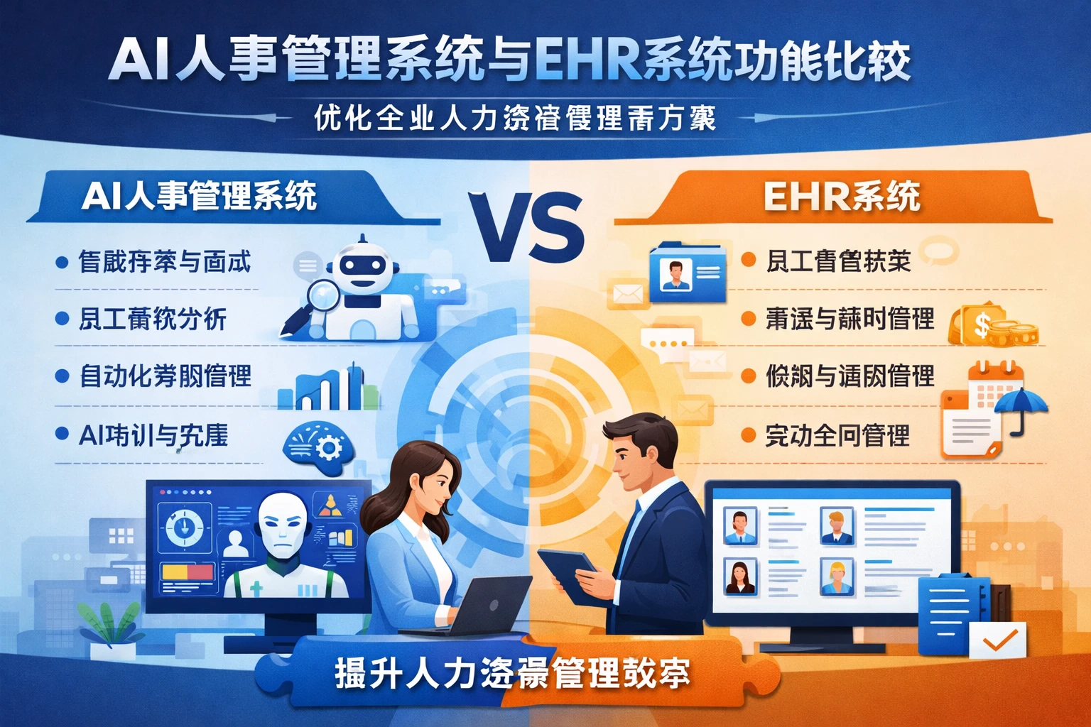 AI人事管理系统与EHR系统功能比较：优化企业人力资源管理新方案