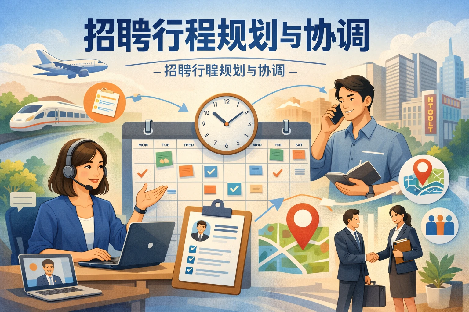 招聘行程规划与协调
