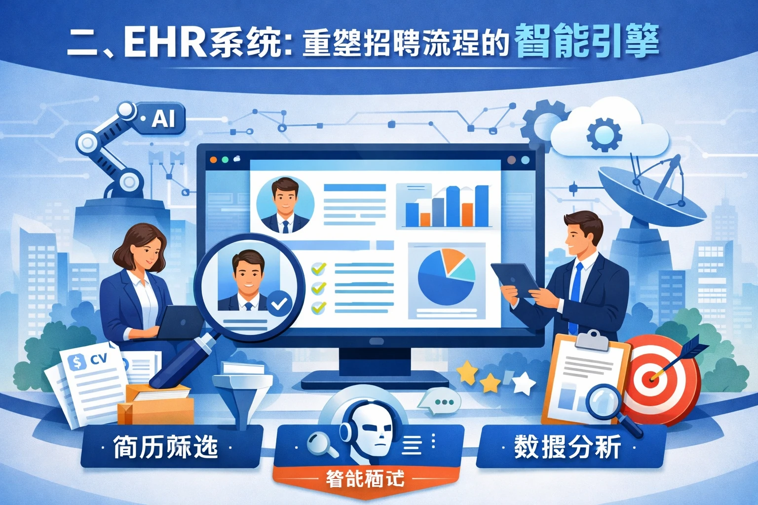 二、EHR系统：重塑招聘流程的智能引擎