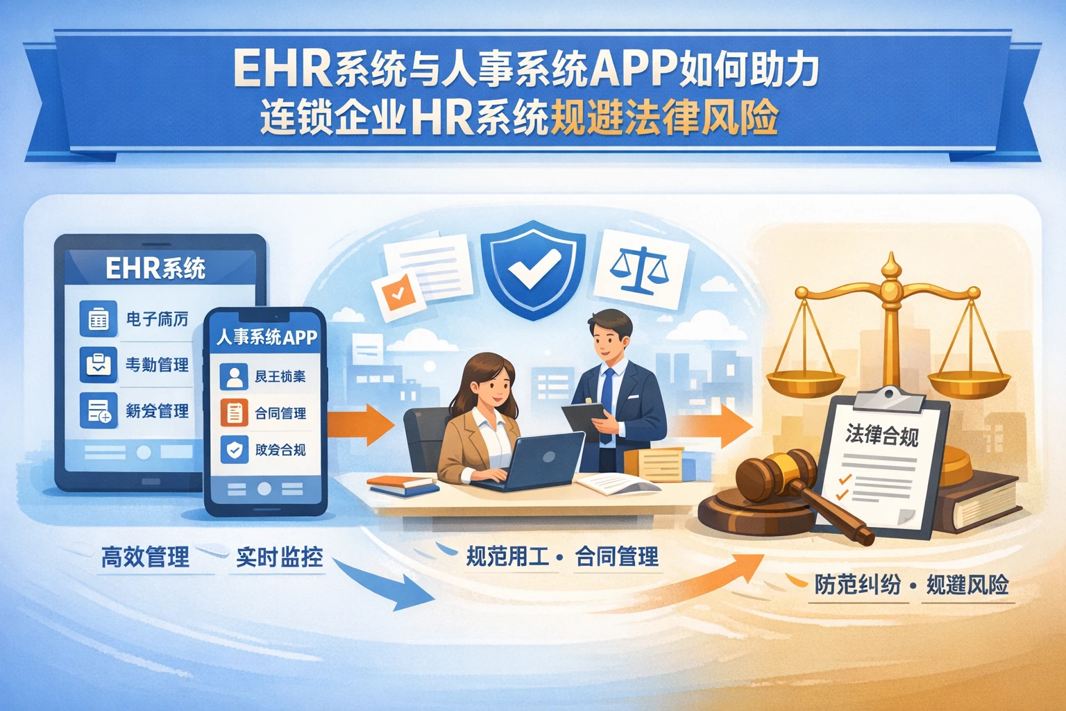 ehr系统与人事系统APP如何助力连锁企业HR系统规避法律风险