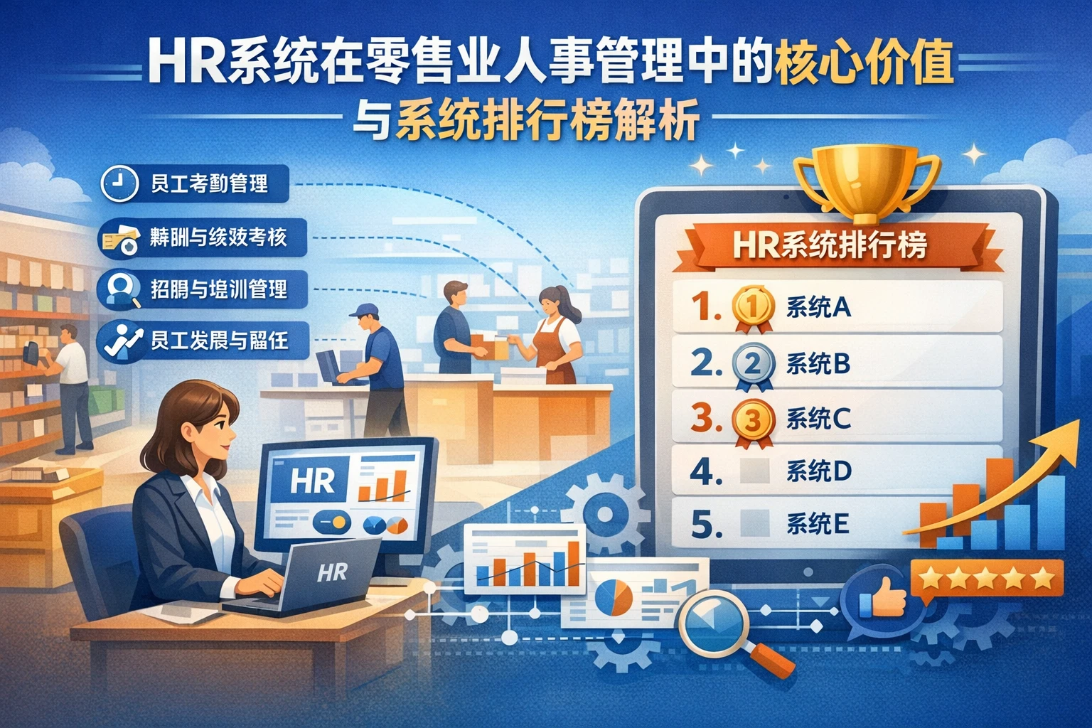 HR系统在零售业人事管理中的核心价值与系统排行榜解析