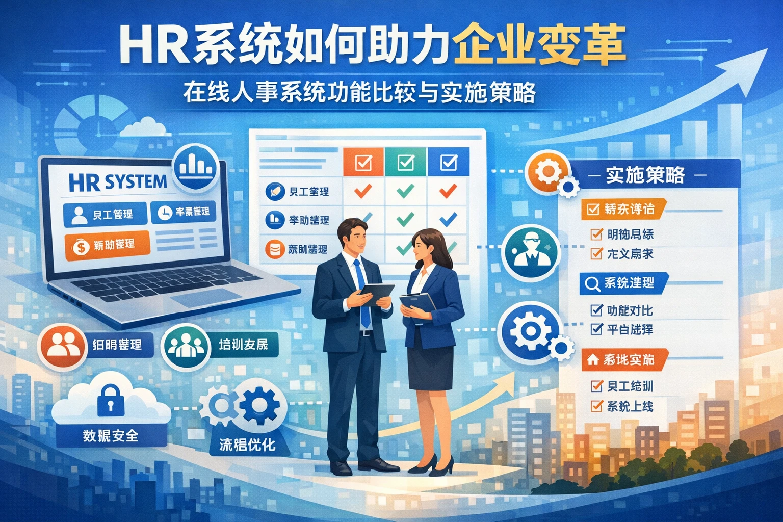 HR系统如何助力企业变革：在线人事系统功能比较与实施策略