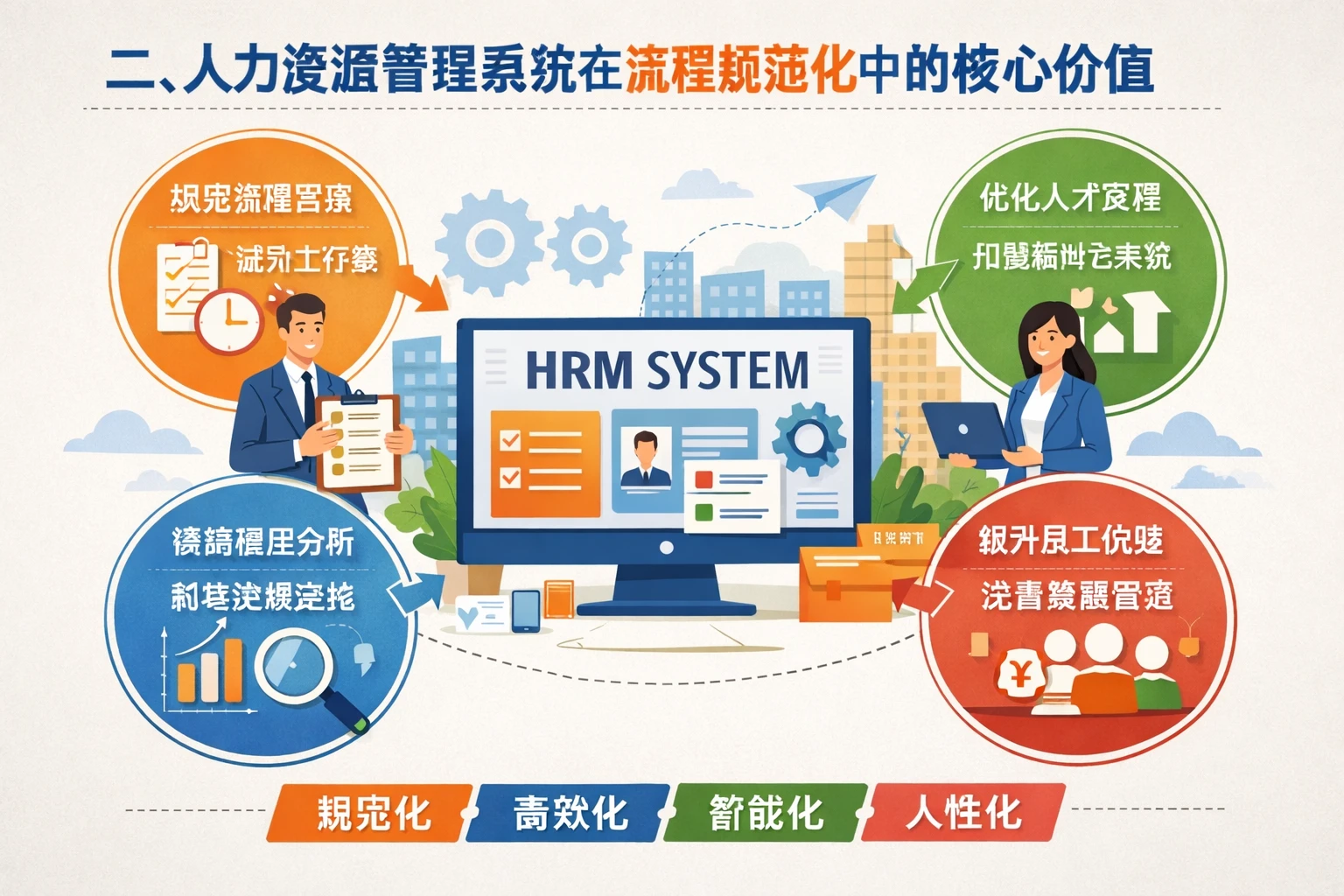 二、人力资源管理系统在流程规范化中的核心价值