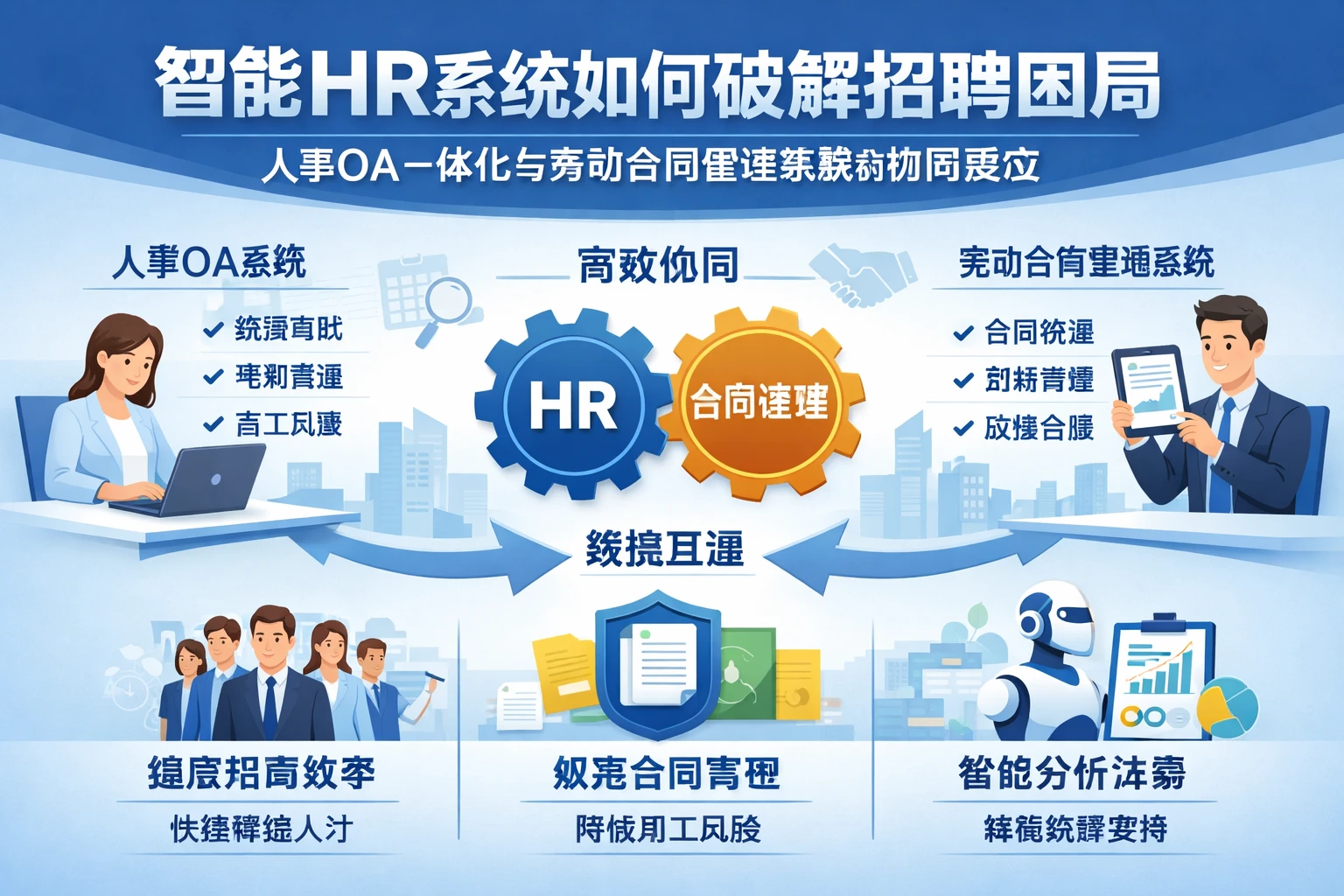 智能HR系统如何破解招聘困局：人事OA一体化与劳动合同管理系统的协同效应