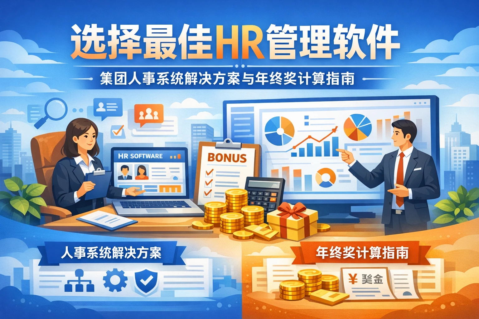 选择最佳HR管理软件：集团人事系统解决方案与年终奖计算指南