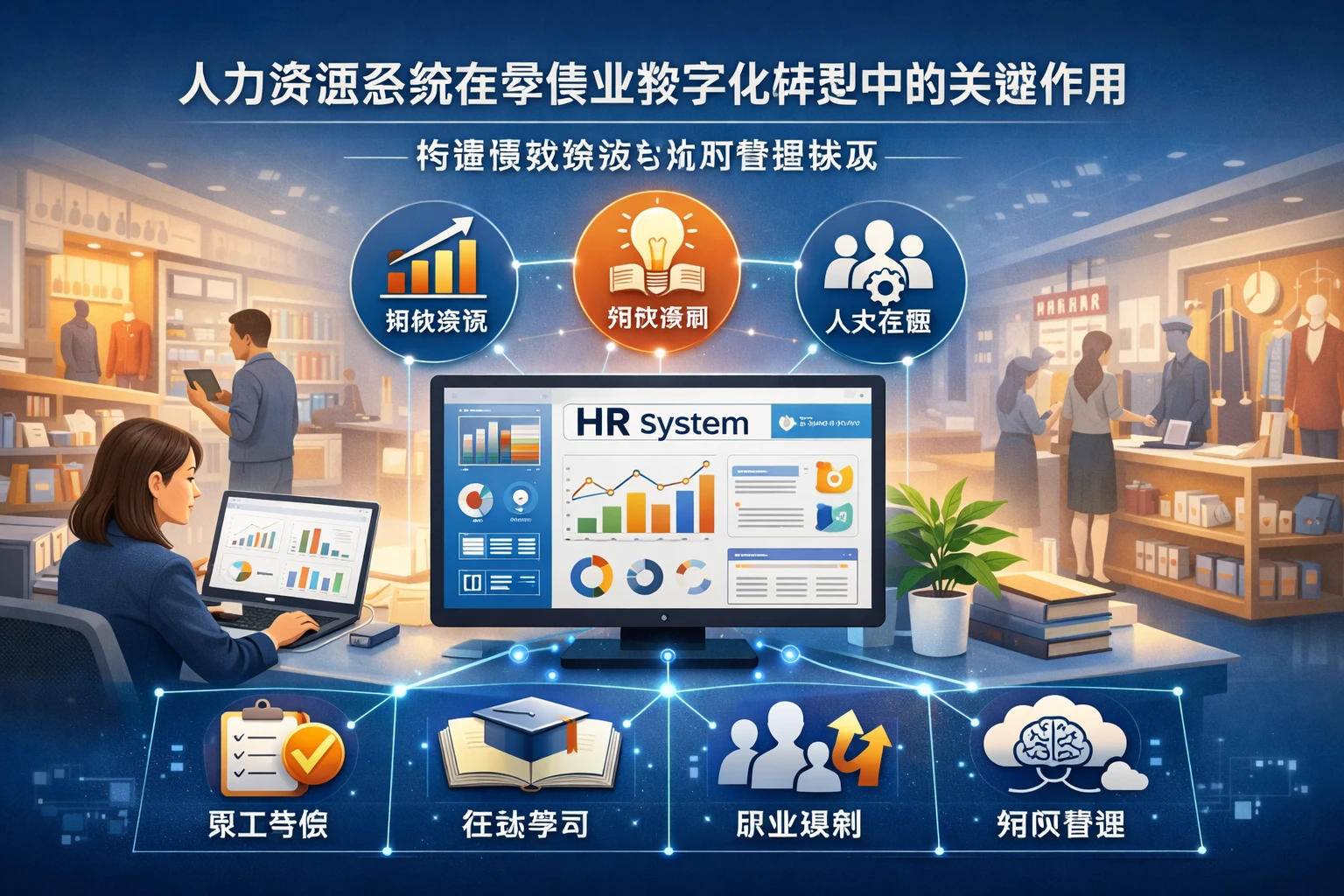 人力资源系统在零售业数字化转型中的关键作用：构建高效绩效与知识管理体系